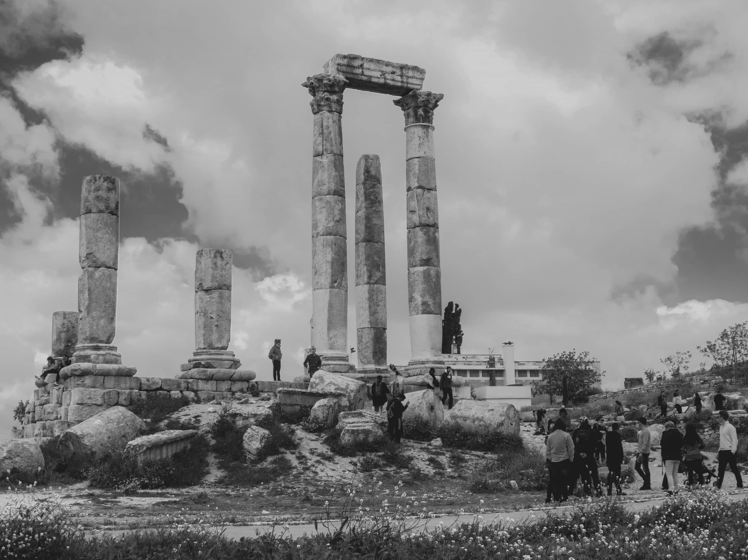 Amman Citadel Heracles Temple, a fine-art photograph by Ali Abu Ras