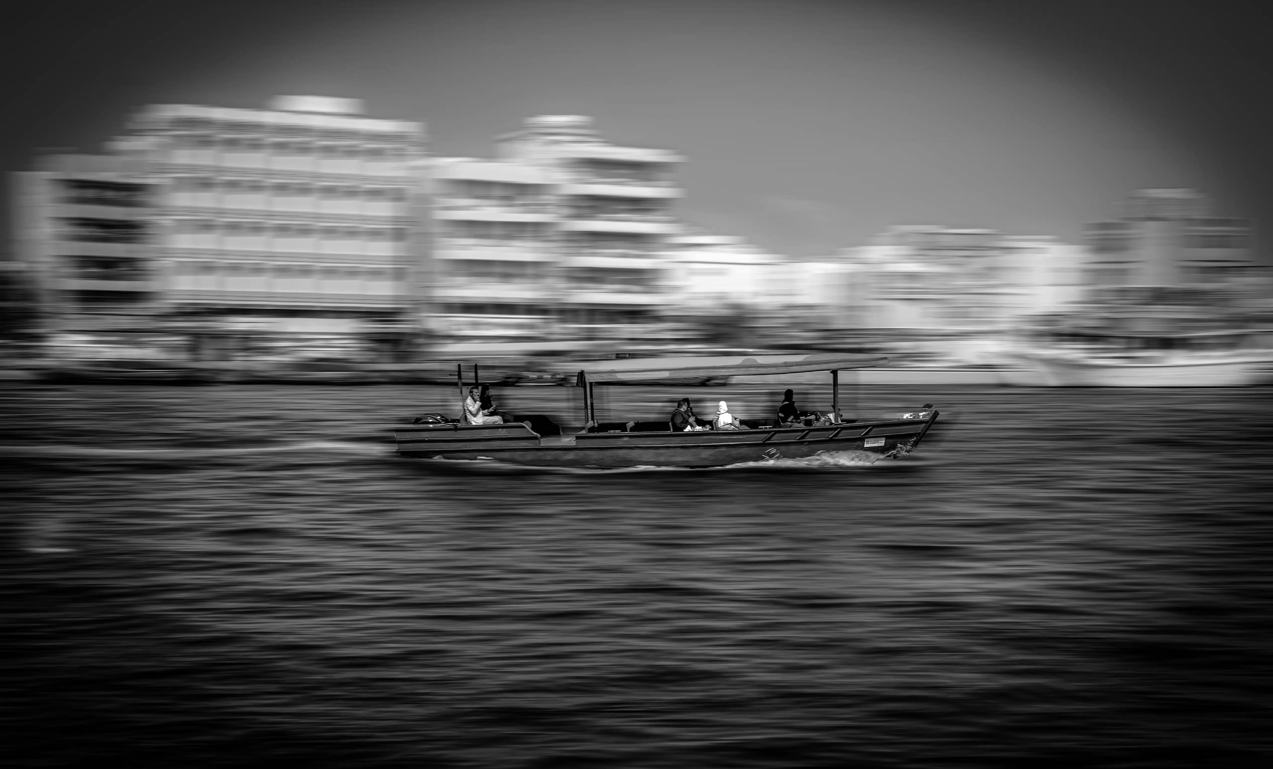 Boat SEA Dubai People, a fine-art photograph by Ali Abu Ras