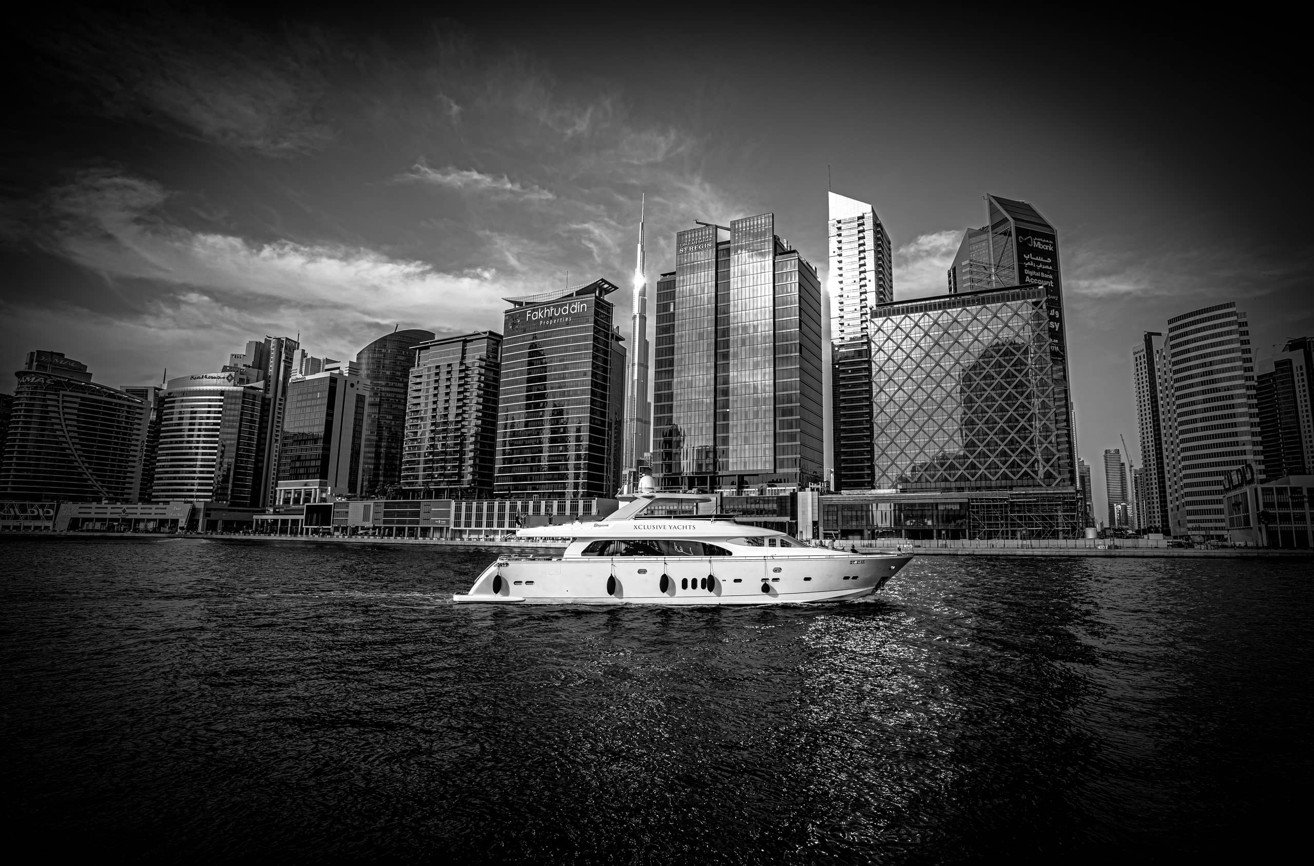 Cityscape Boat Building River, a fine-art photograph by Ali Abu Ras