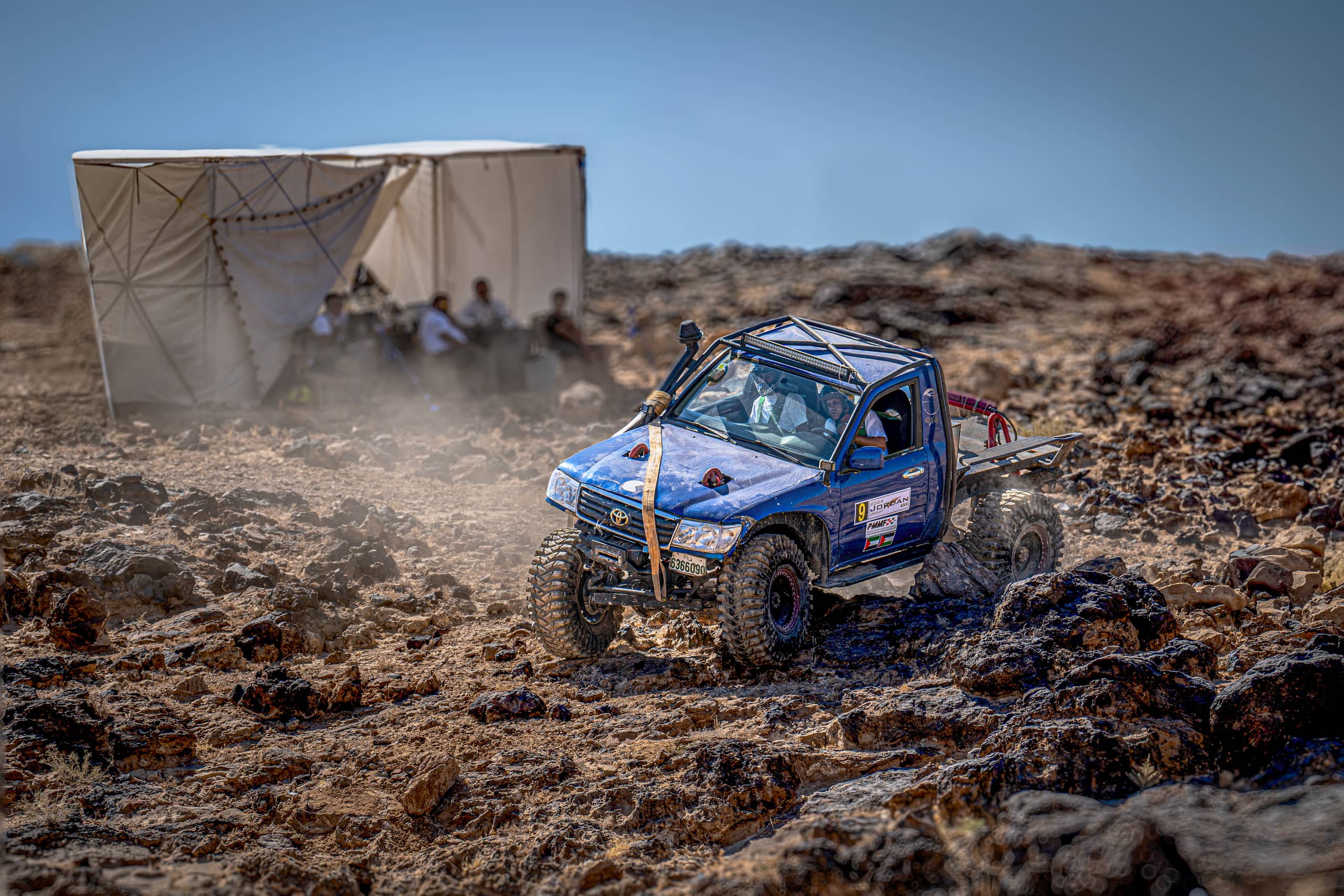 4 X 4 CAR RED Deadsea, a fine-art photograph by Ali Abu Ras