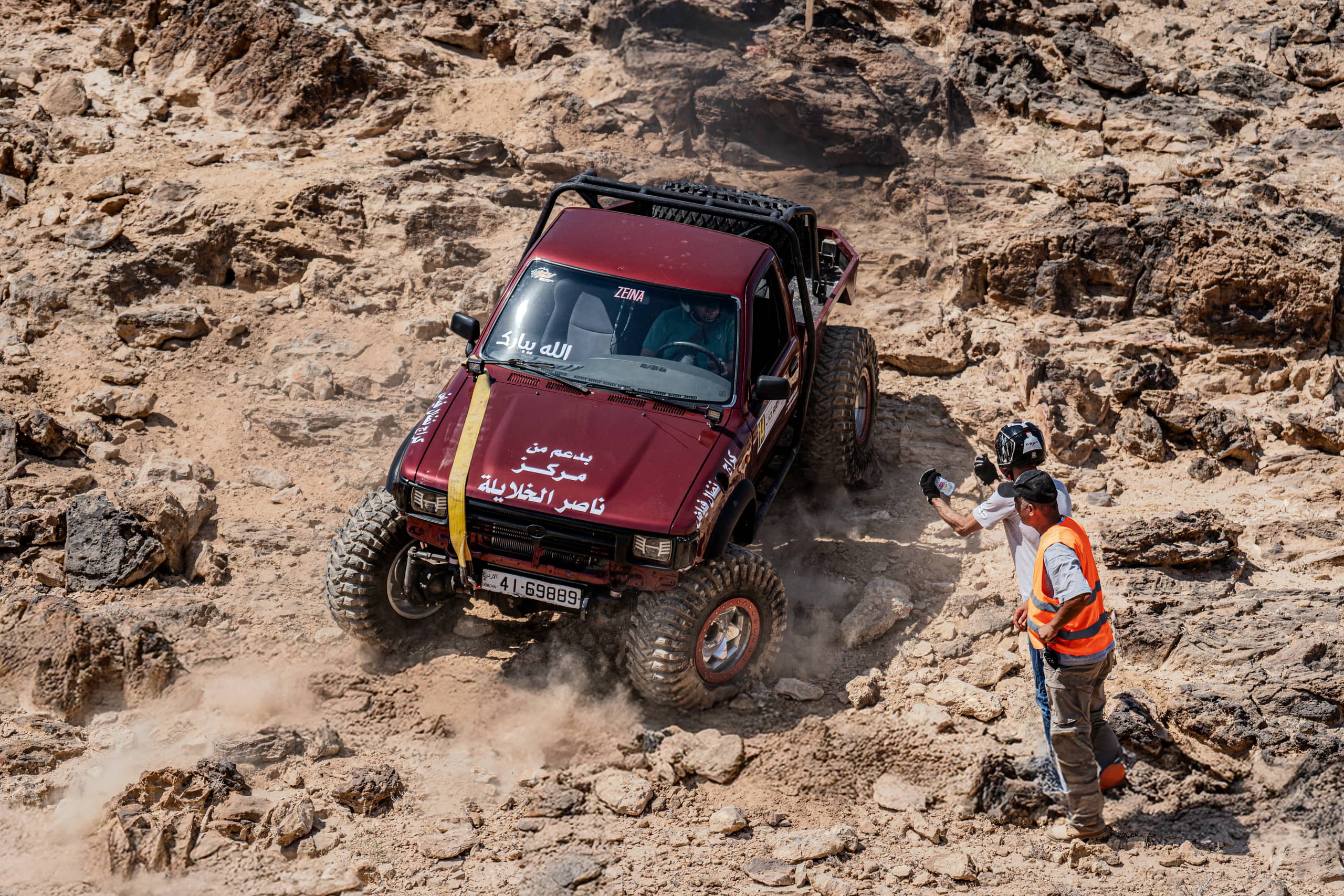 4 X 4 CAR RED Deadsea, a fine-art photograph by Ali Abu Ras