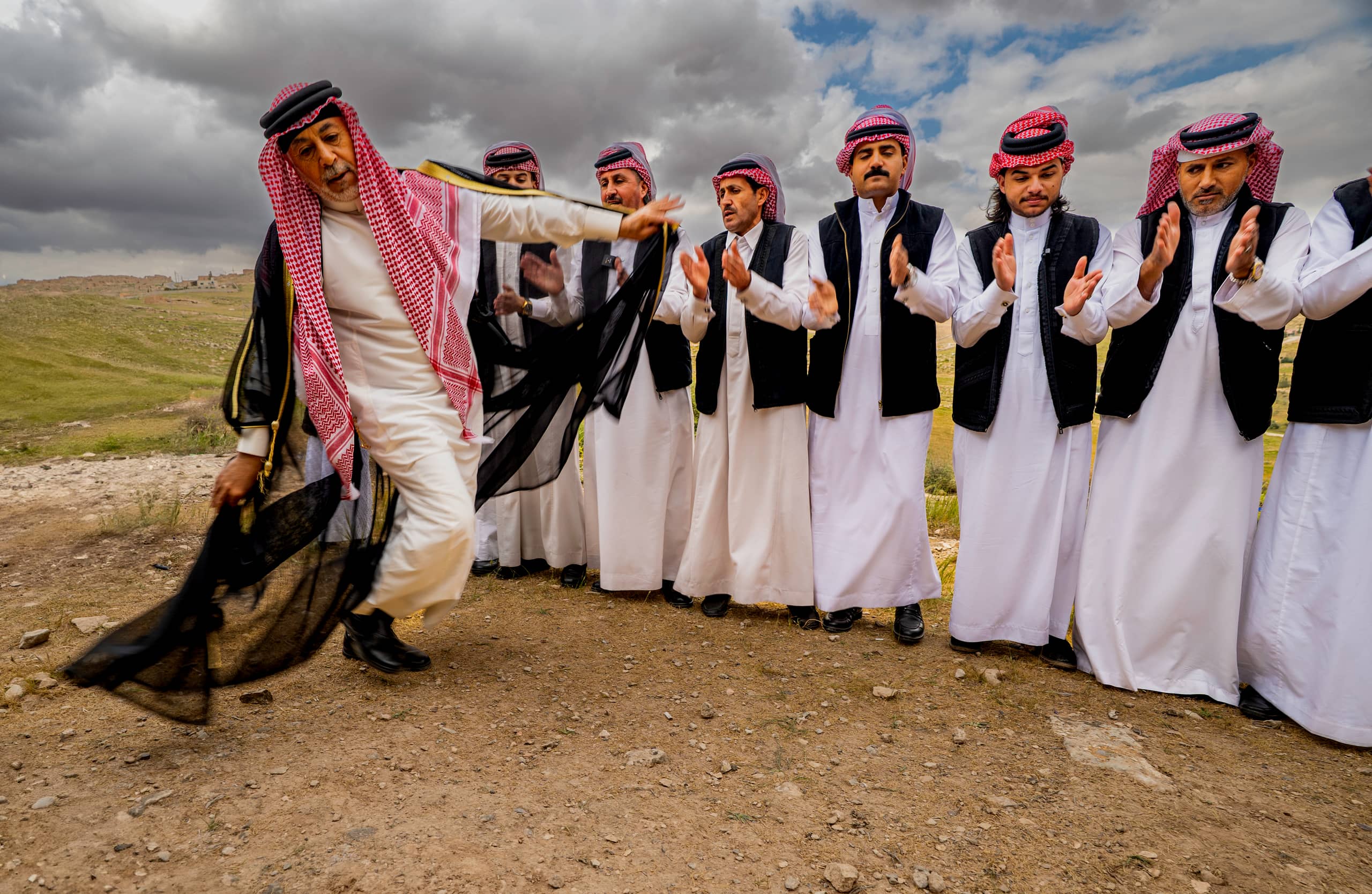 People Dance Folklore Jordan Blama Garesa, a fine-art photograph by Ali Abu Ras