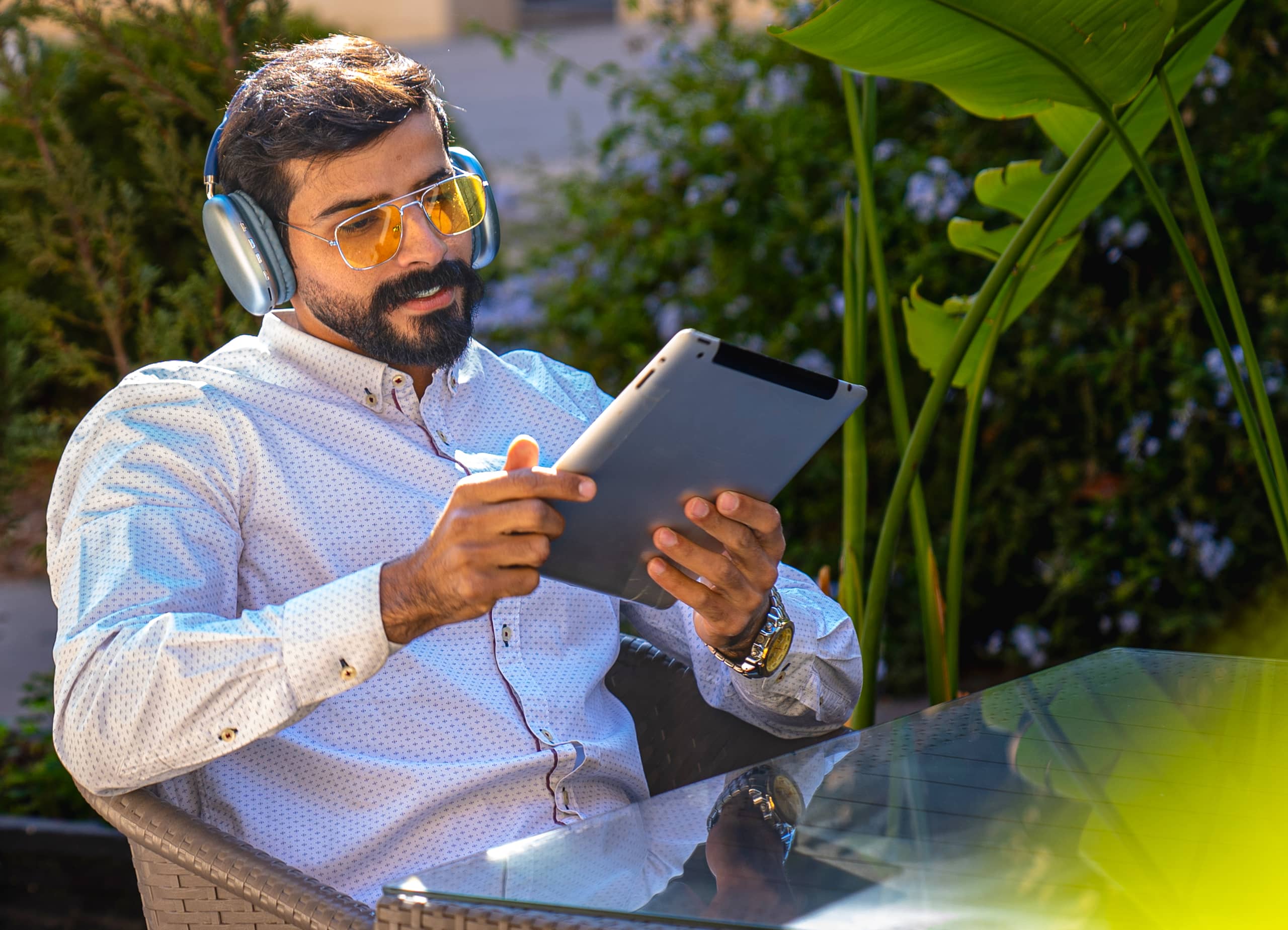 MAN Laptop Table Outdoor, a fine-art photograph by Ali Abu Ras