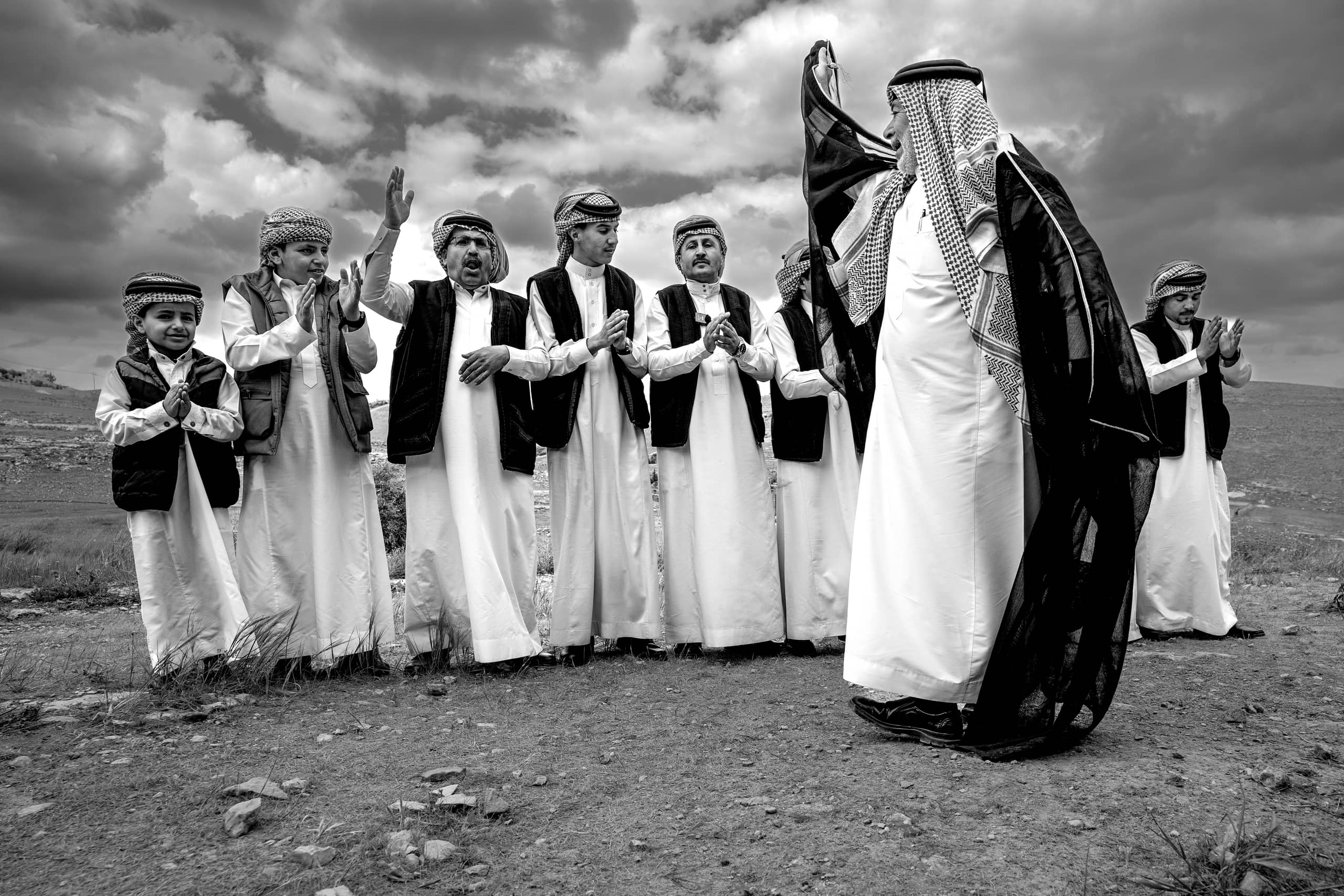 People Dance Folklore Jordan Blama Garesa, a fine-art photograph by Ali Abu Ras