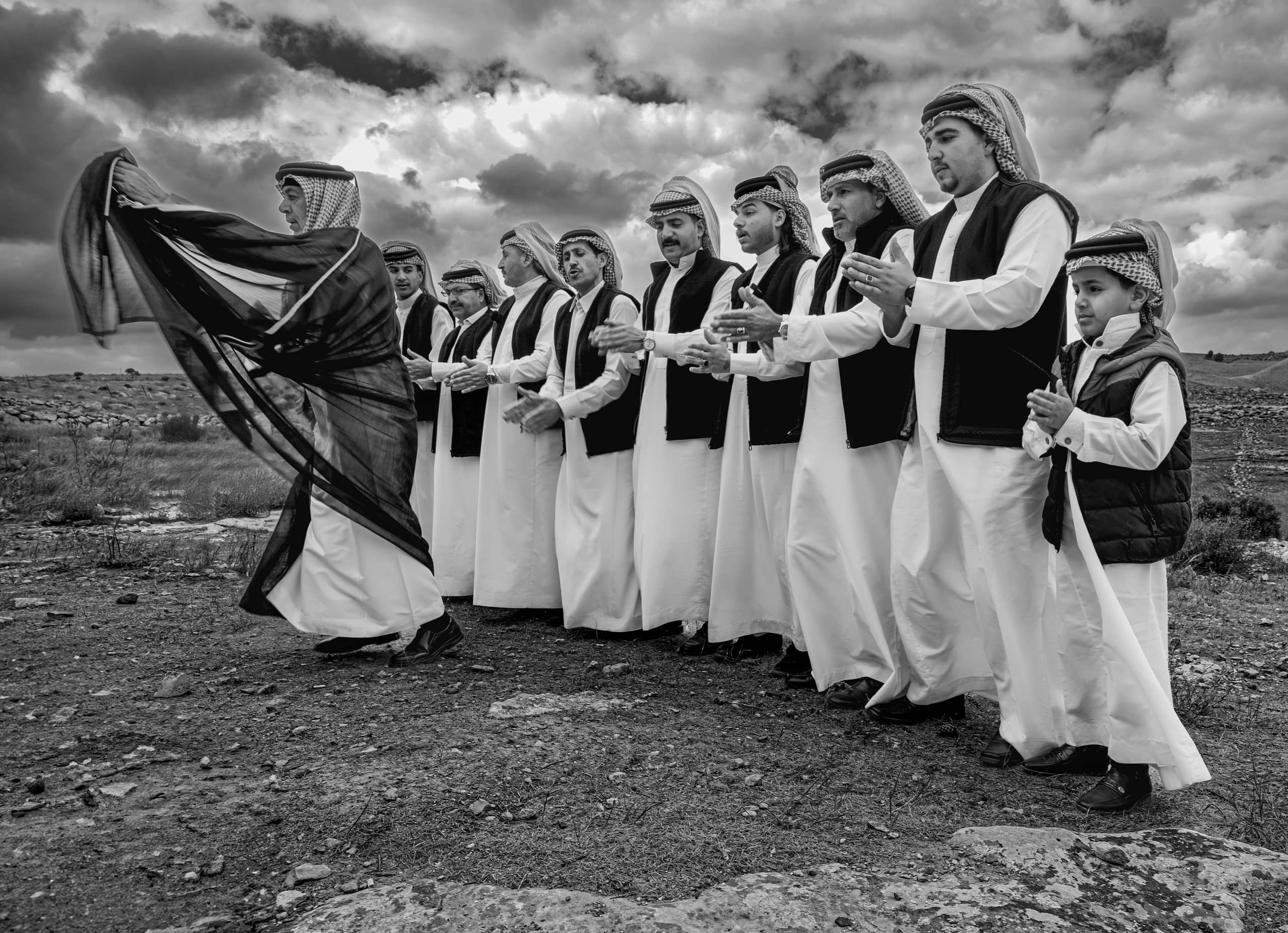 People Dance Folklore Jordan Blama Garesa, a fine-art photograph by Ali Abu Ras