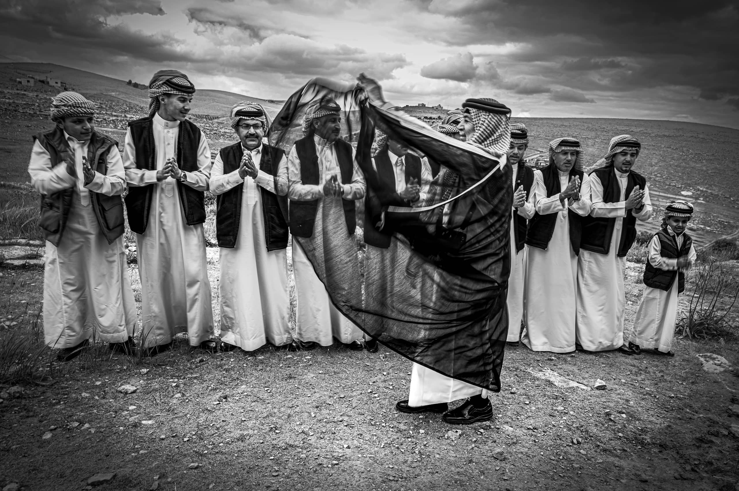 People Dance Folklore Jordan Blama Garesa, a fine-art photograph by Ali Abu Ras