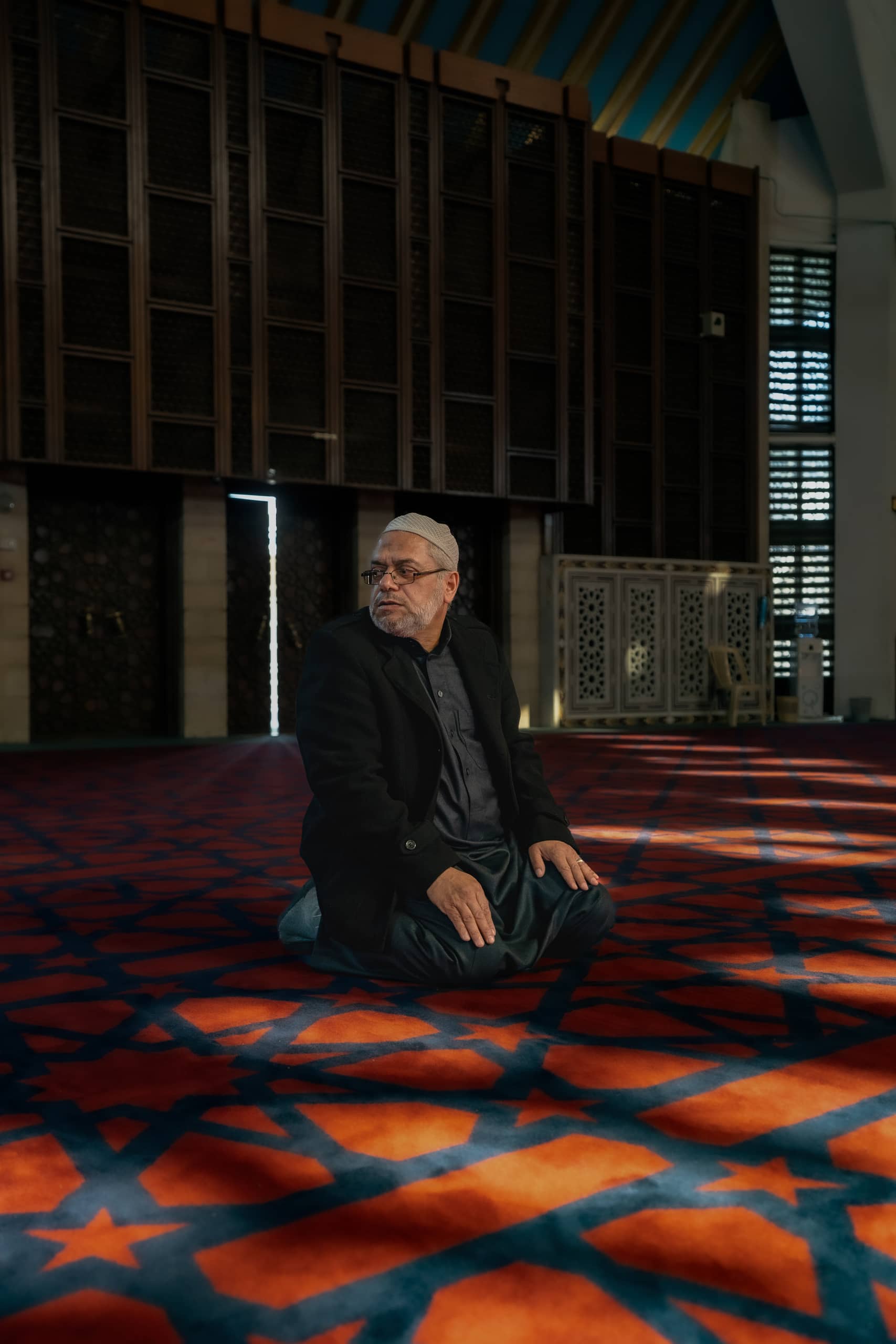 OLD MAN Read Quran Masjid Ramadain, a fine-art photograph by Ali Abu Ras