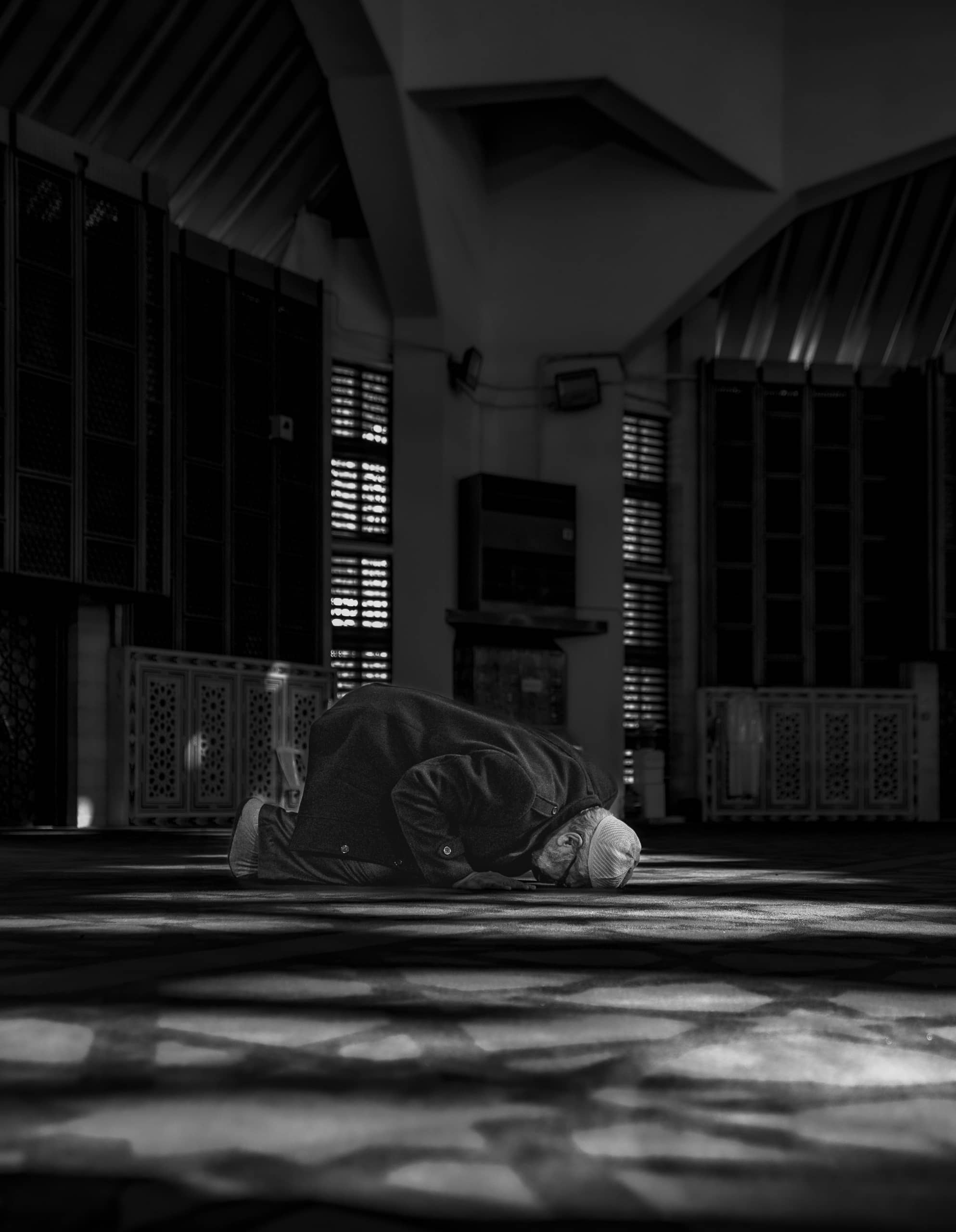 OLD MAN Read Quran Masjid Ramadain, a fine-art photograph by Ali Abu Ras