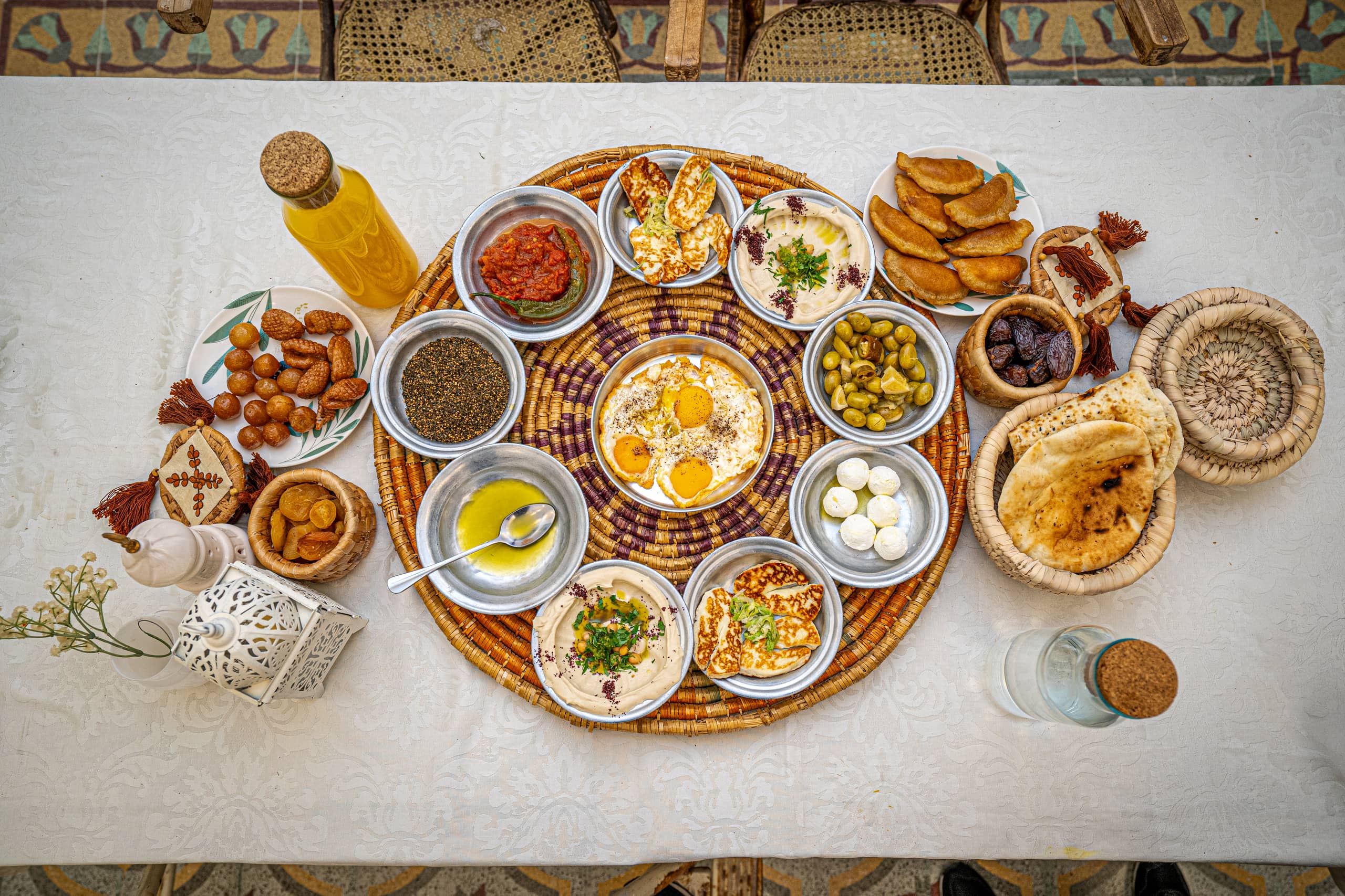 Food Table Ramadan Suhor, a fine-art photograph by Ali Abu Ras
