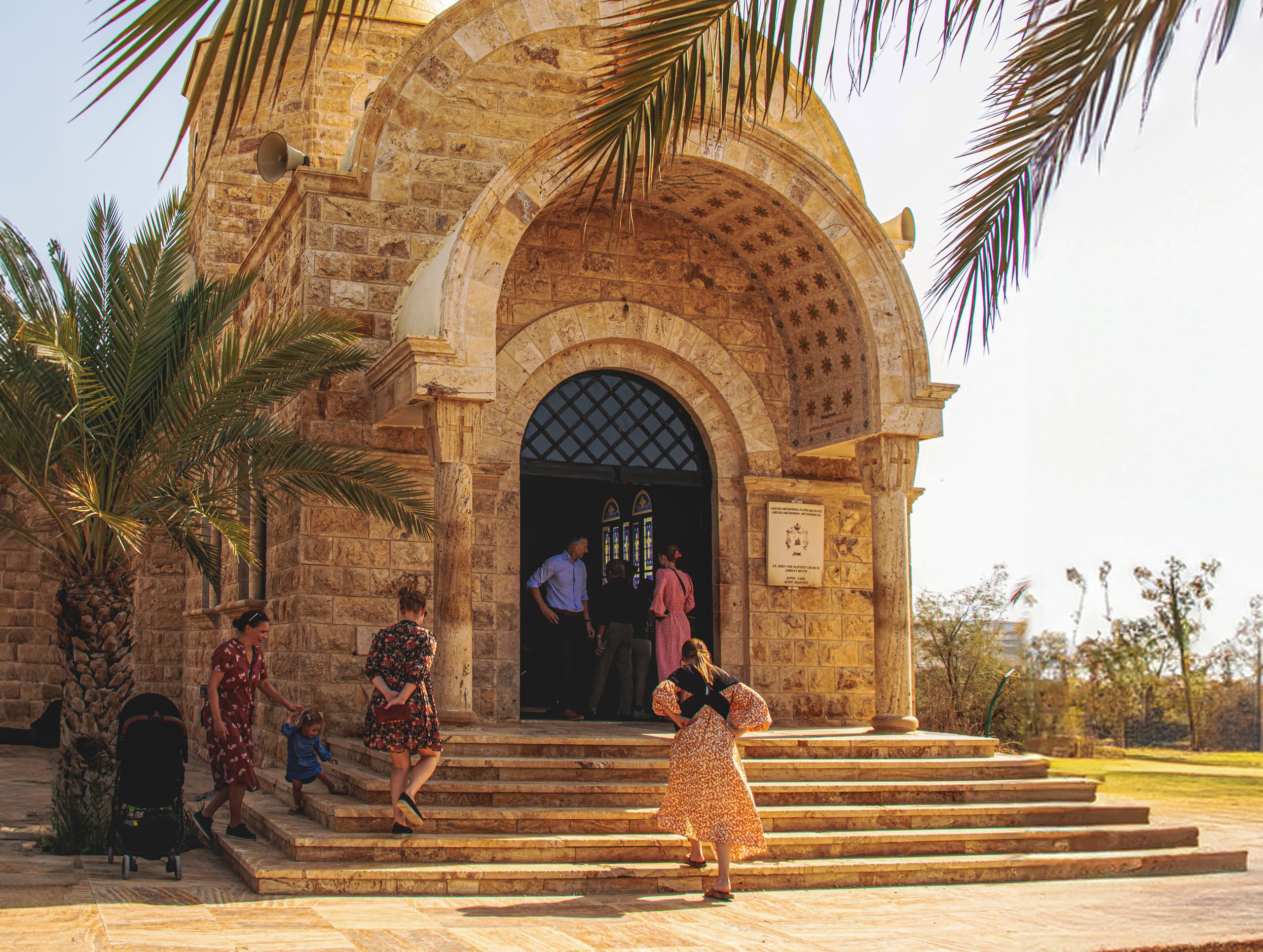 Madaba Church Deadsea People Woman Move IN, a fine-art photograph by Ali Abu Ras