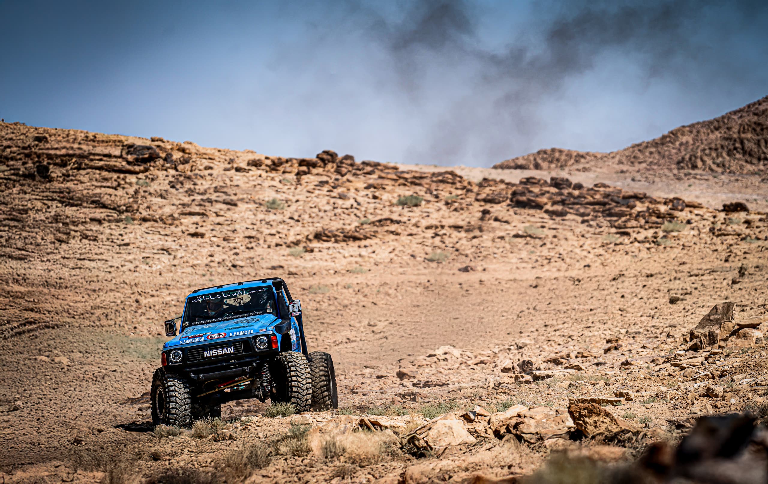 4 X 4 CAR RED Deadsea, a fine-art photograph by Ali Abu Ras