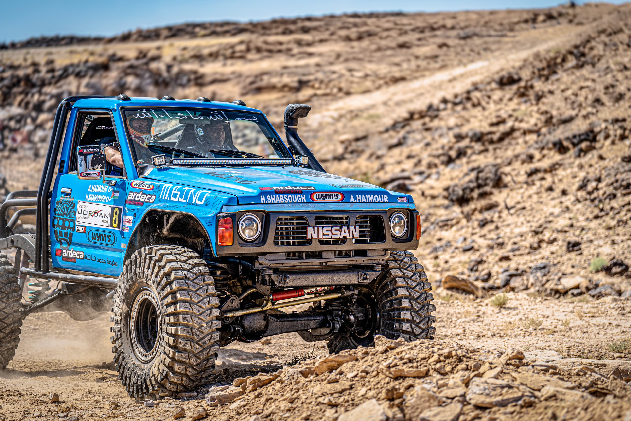 4 X 4 CAR RED Deadsea, a fine-art photograph by Ali Abu Ras