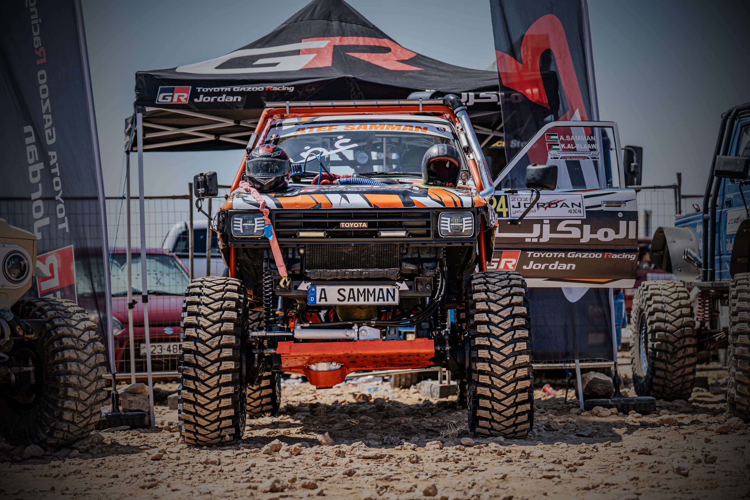 4 X 4 CAR RED Deadsea, a fine-art photograph by Ali Abu Ras