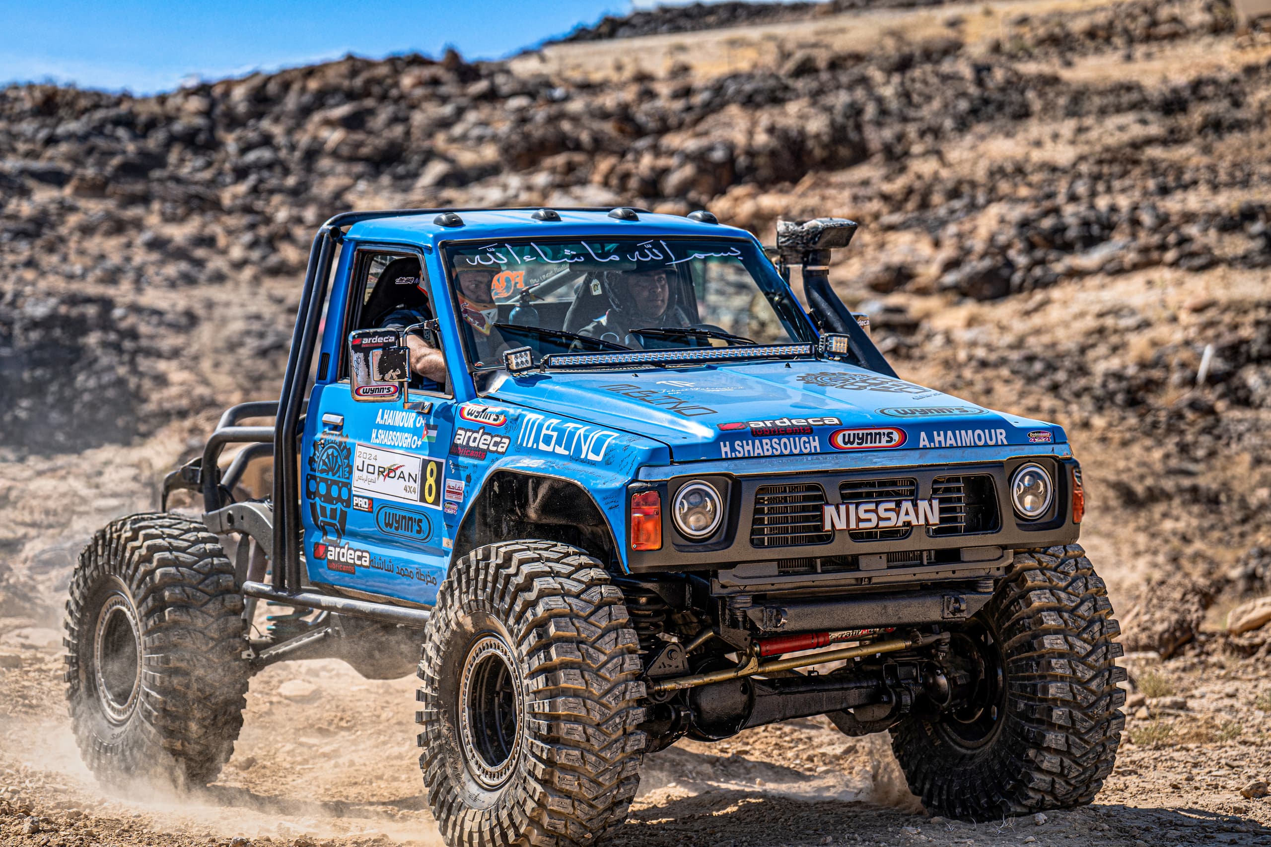 4 X 4 CAR RED Deadsea, a fine-art photograph by Ali Abu Ras
