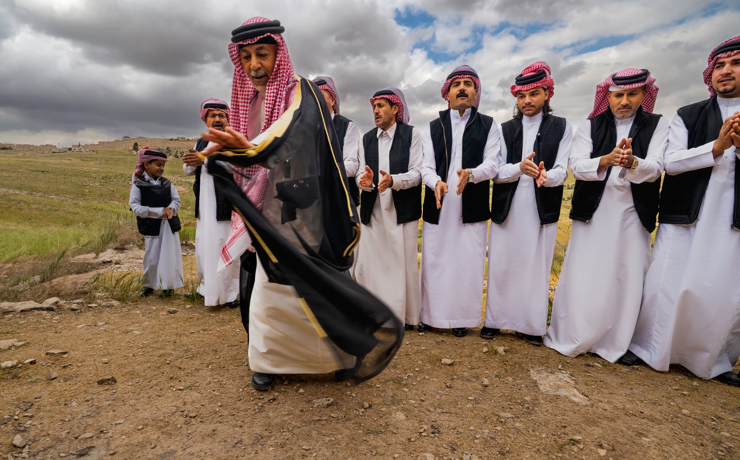 People Dance Folklore Jordan Blama Garesa, a fine-art photograph by Ali Abu Ras