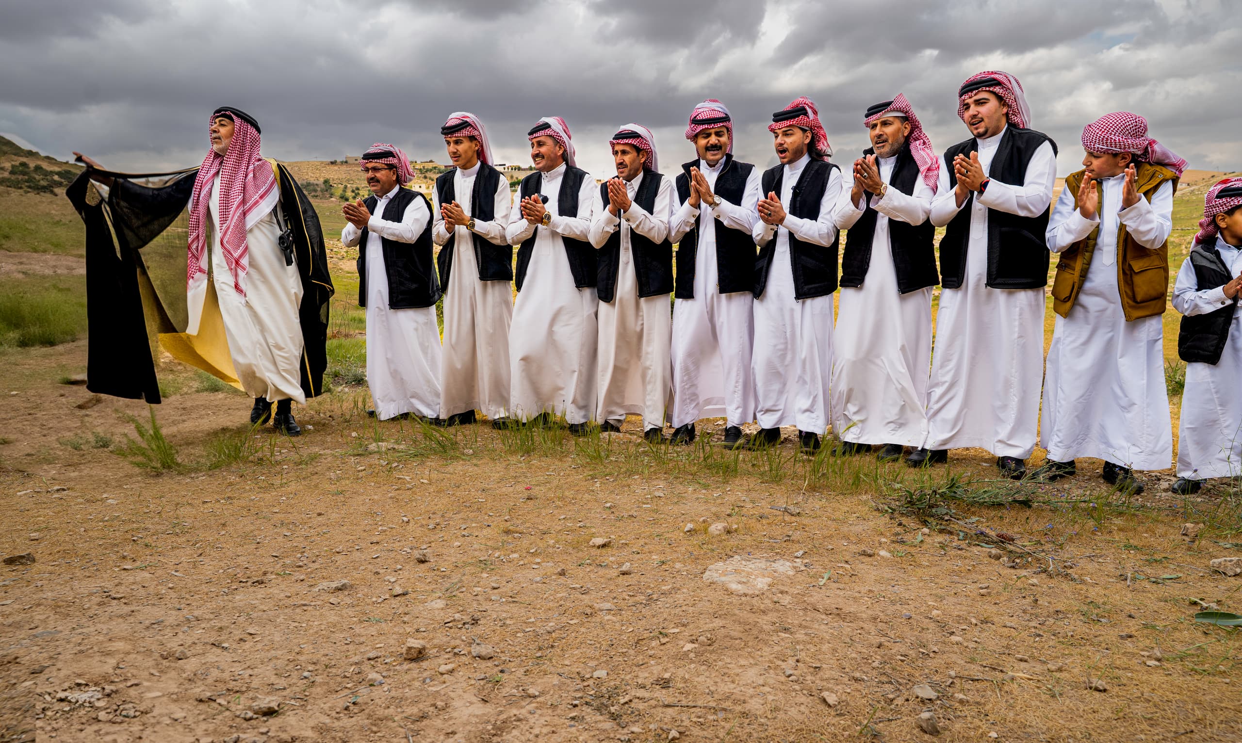 People Dance Folklore Jordan Blama Garesa, a fine-art photograph by Ali Abu Ras