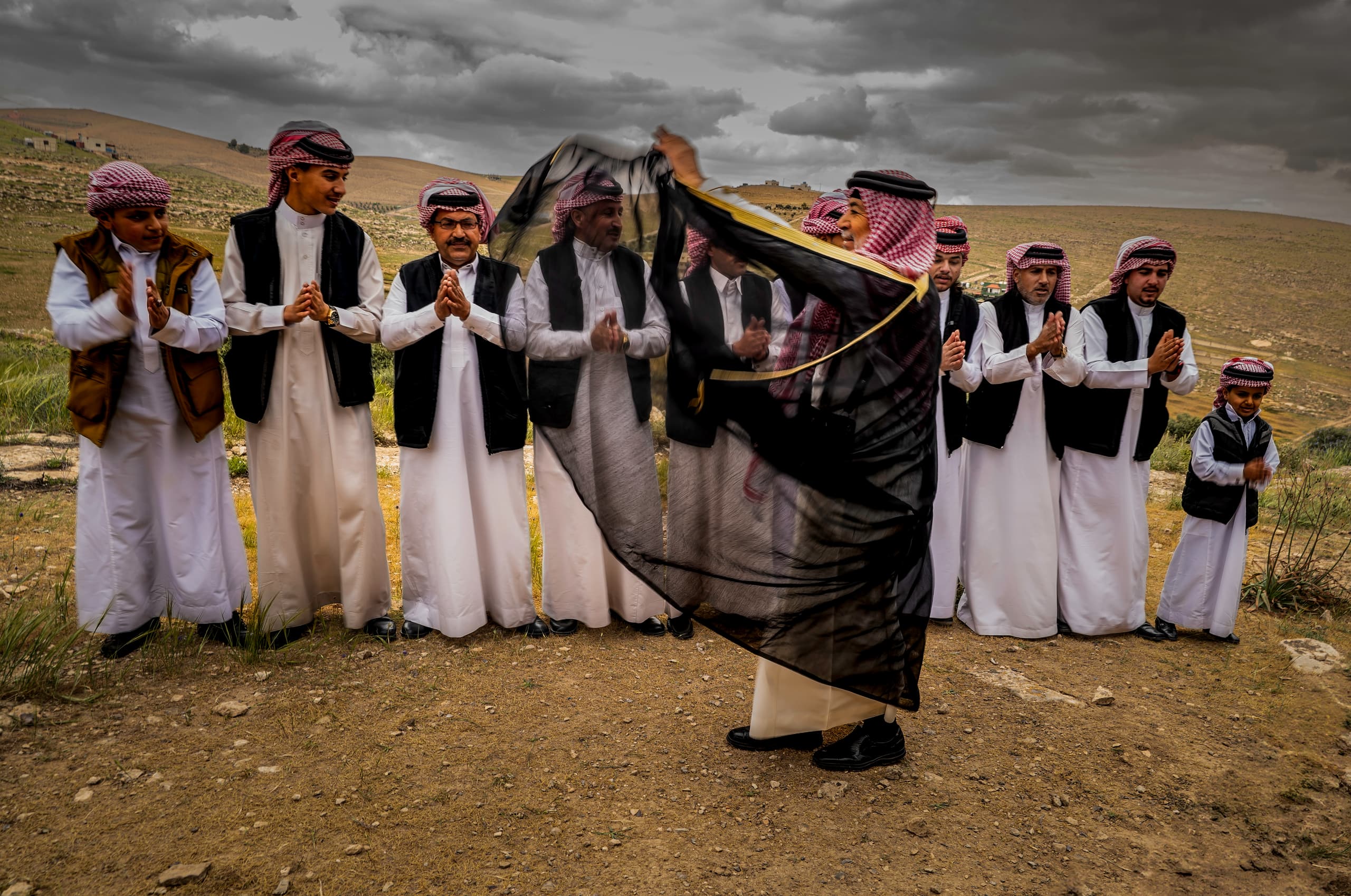 People Dance Folklore Jordan Blama Garesa, a fine-art photograph by Ali Abu Ras
