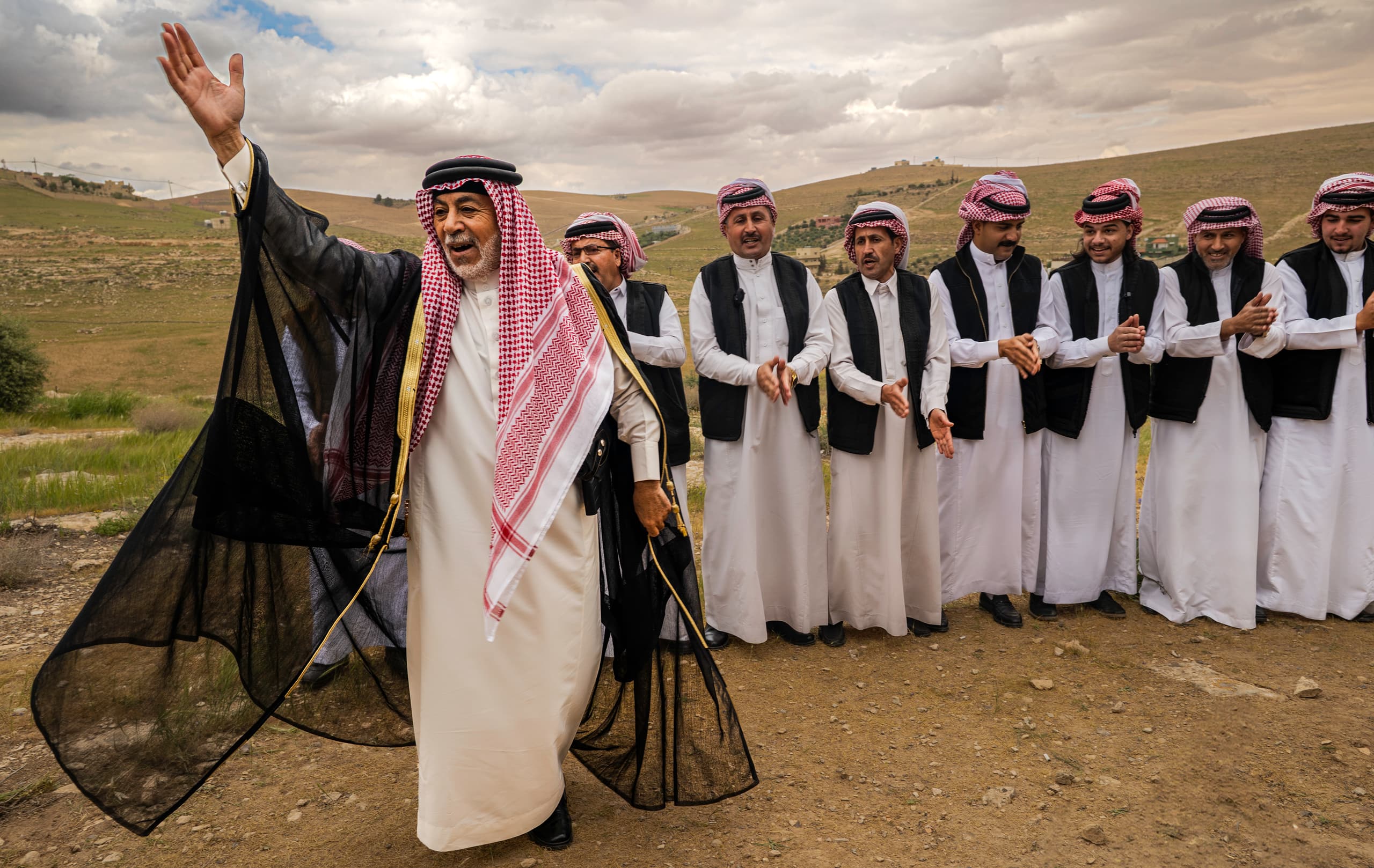 People Dance Folklore Jordan Blama Garesa, a fine-art photograph by Ali Abu Ras