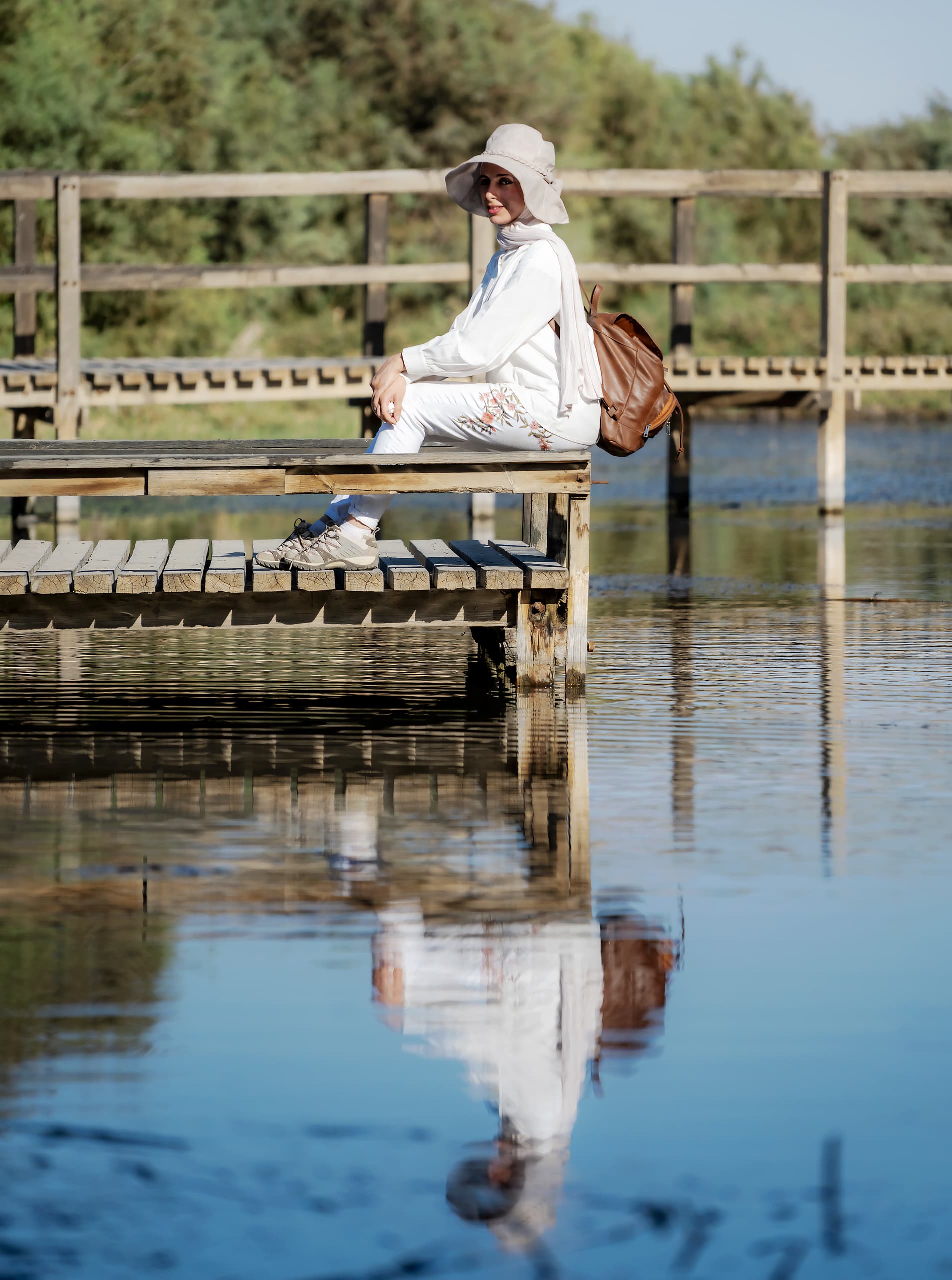 Girl Sara Azraq Water, a fine-art photograph by Ali Abu Ras