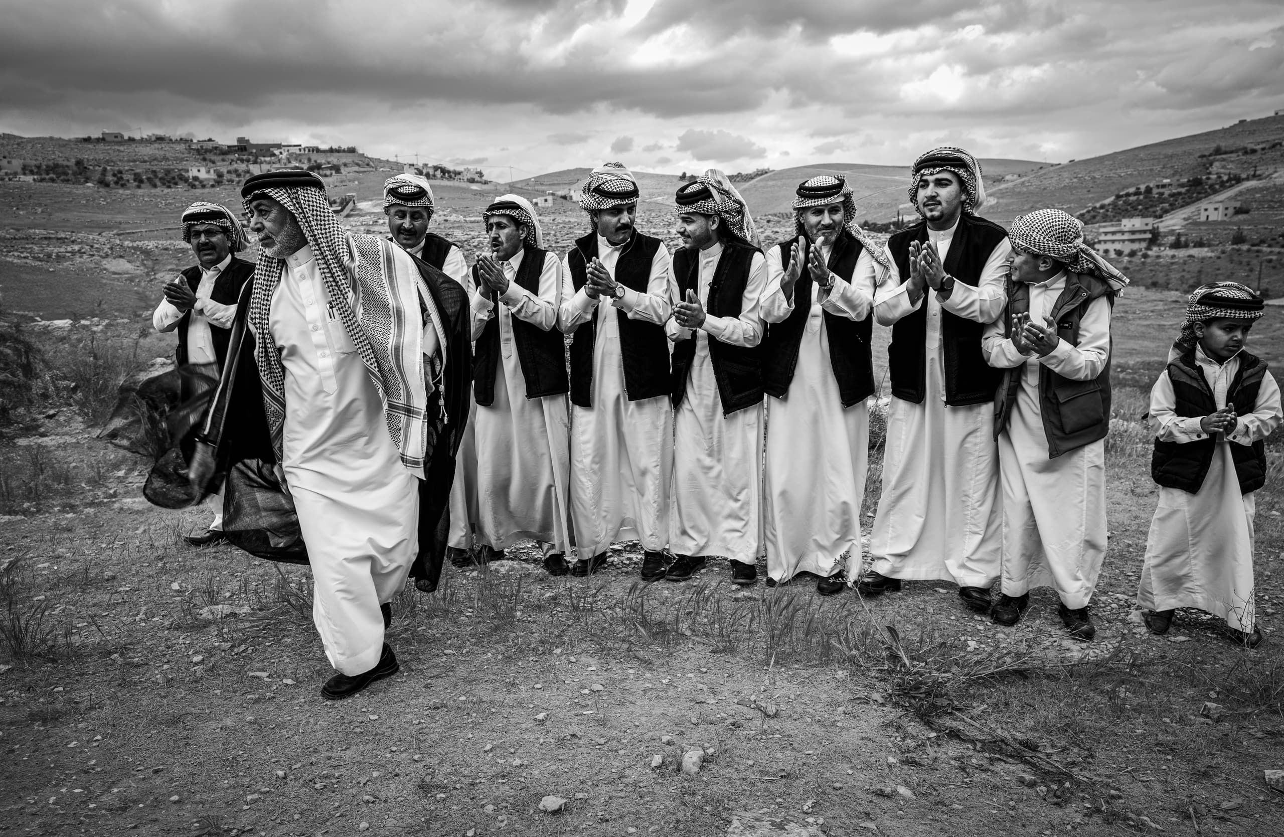 People Dance Folklore Jordan Blama Garesa, a fine-art photograph by Ali Abu Ras