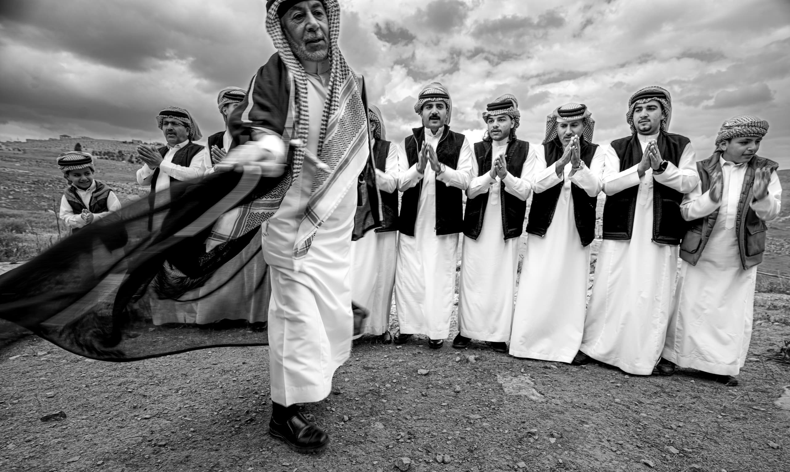 People Dance Folklore Jordan Blama Garesa, a fine-art photograph by Ali Abu Ras