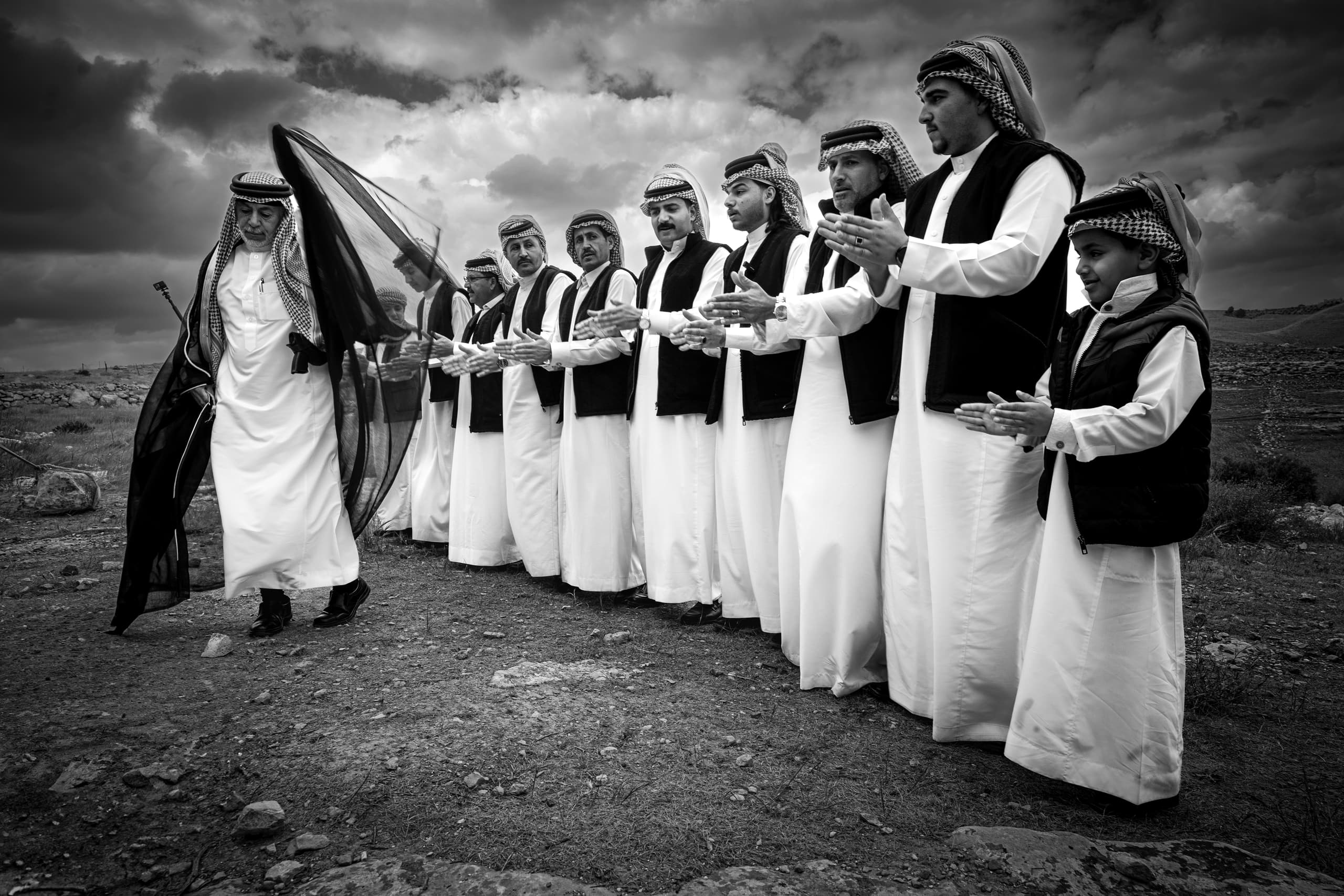 People Dance Folklore Jordan Blama Garesa, a fine-art photograph by Ali Abu Ras