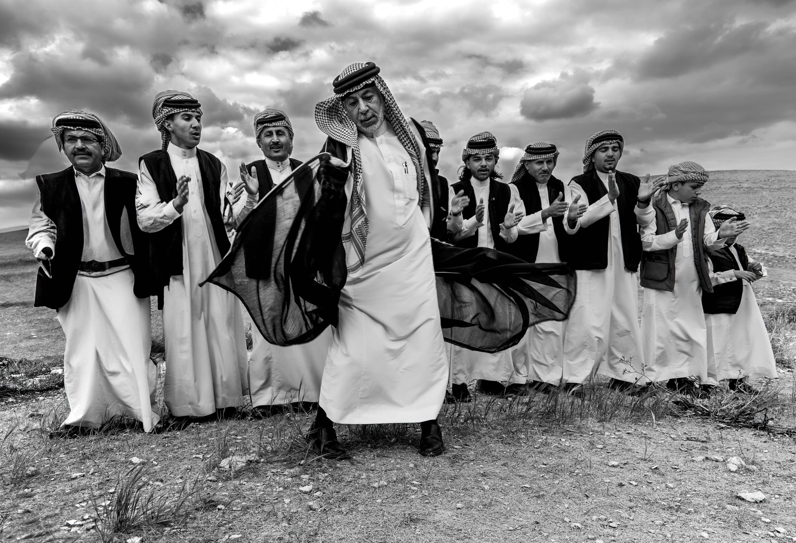 People Dance Folklore Jordan Blama Garesa WA, a fine-art photograph by Ali Abu Ras