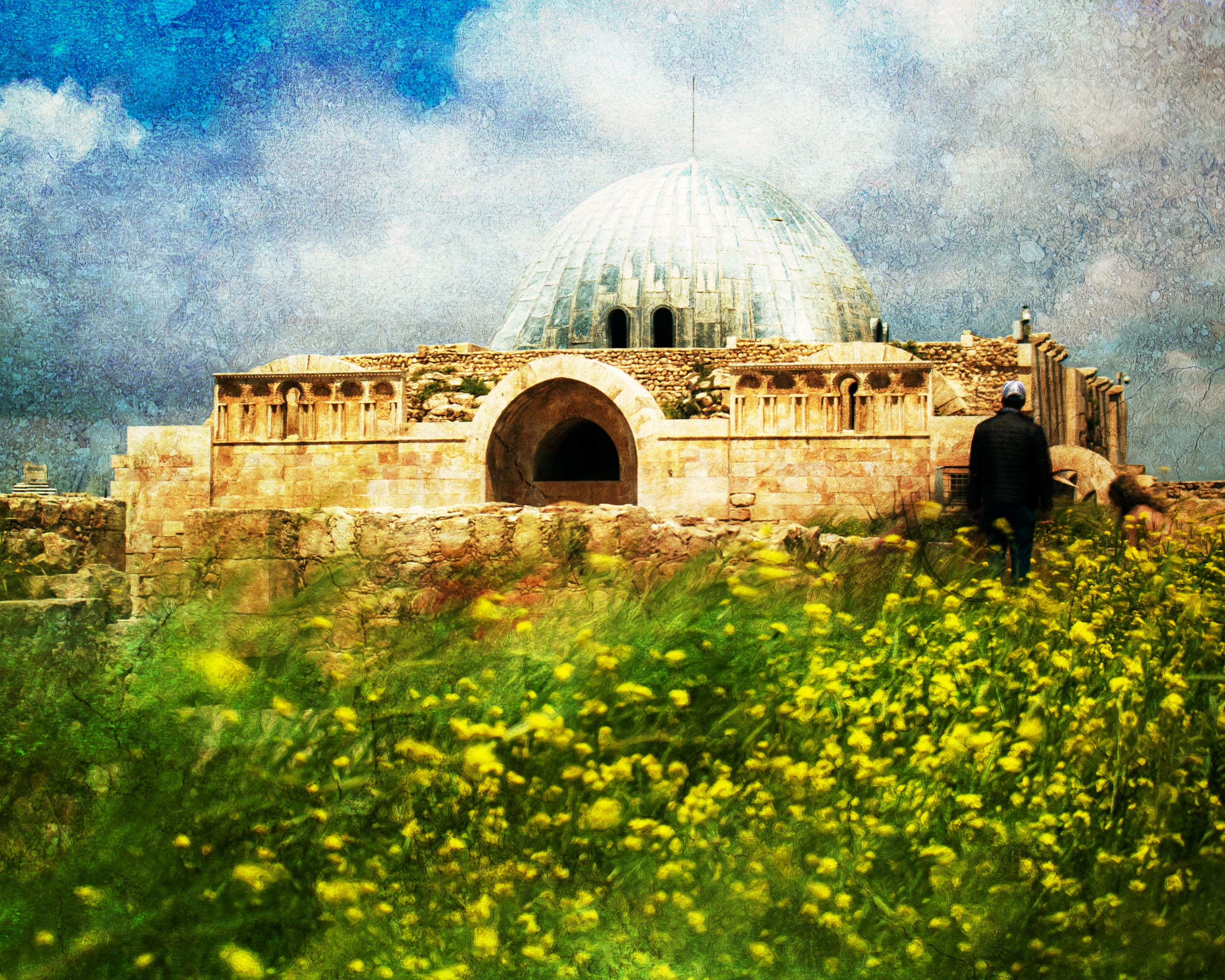 Amman Citadel Qacer AL Deiafa, a fine-art photograph by Ali Abu Ras