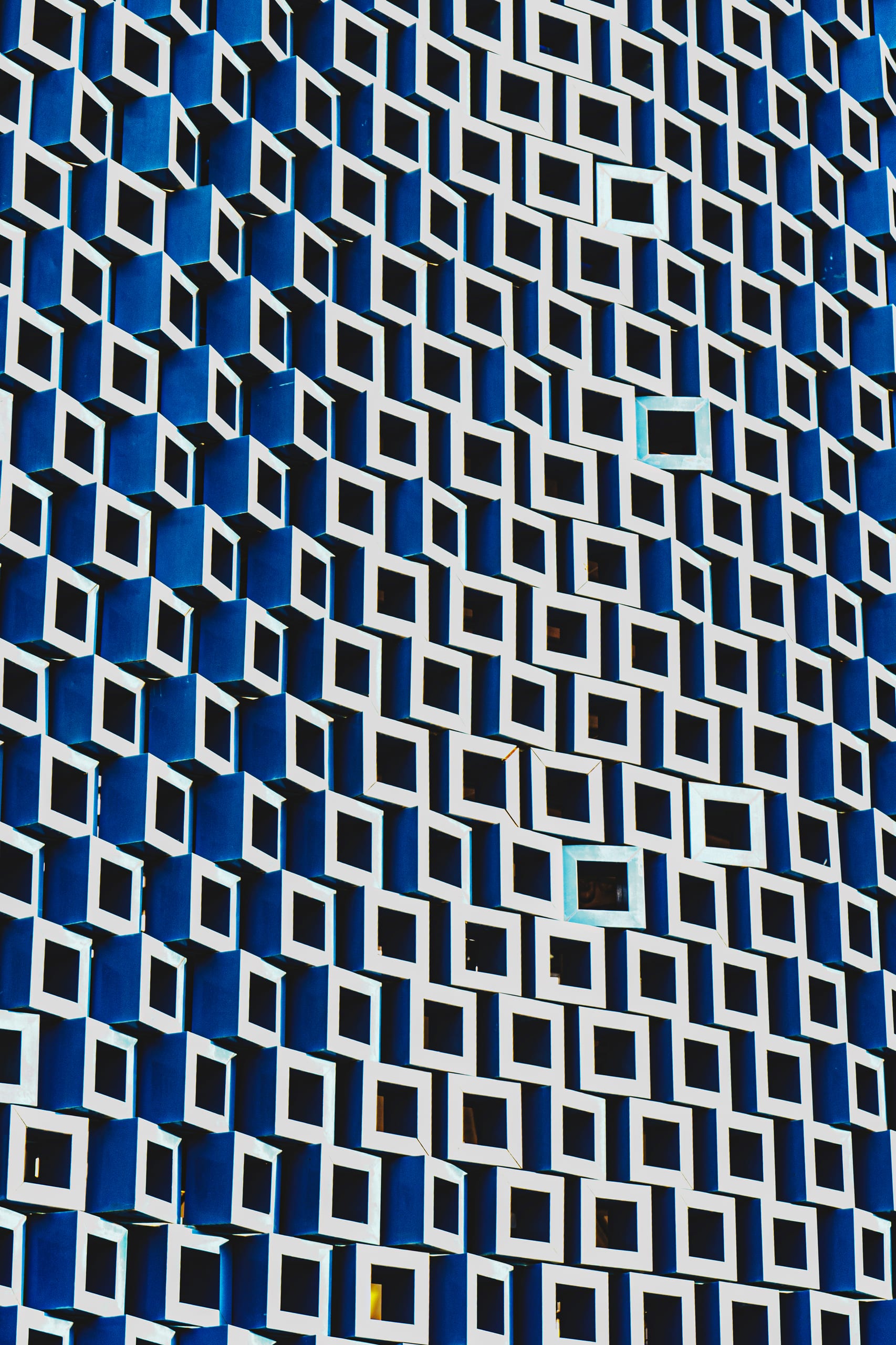 Architecture Ayla Building Blue, a fine-art photograph by Ali Abu Ras