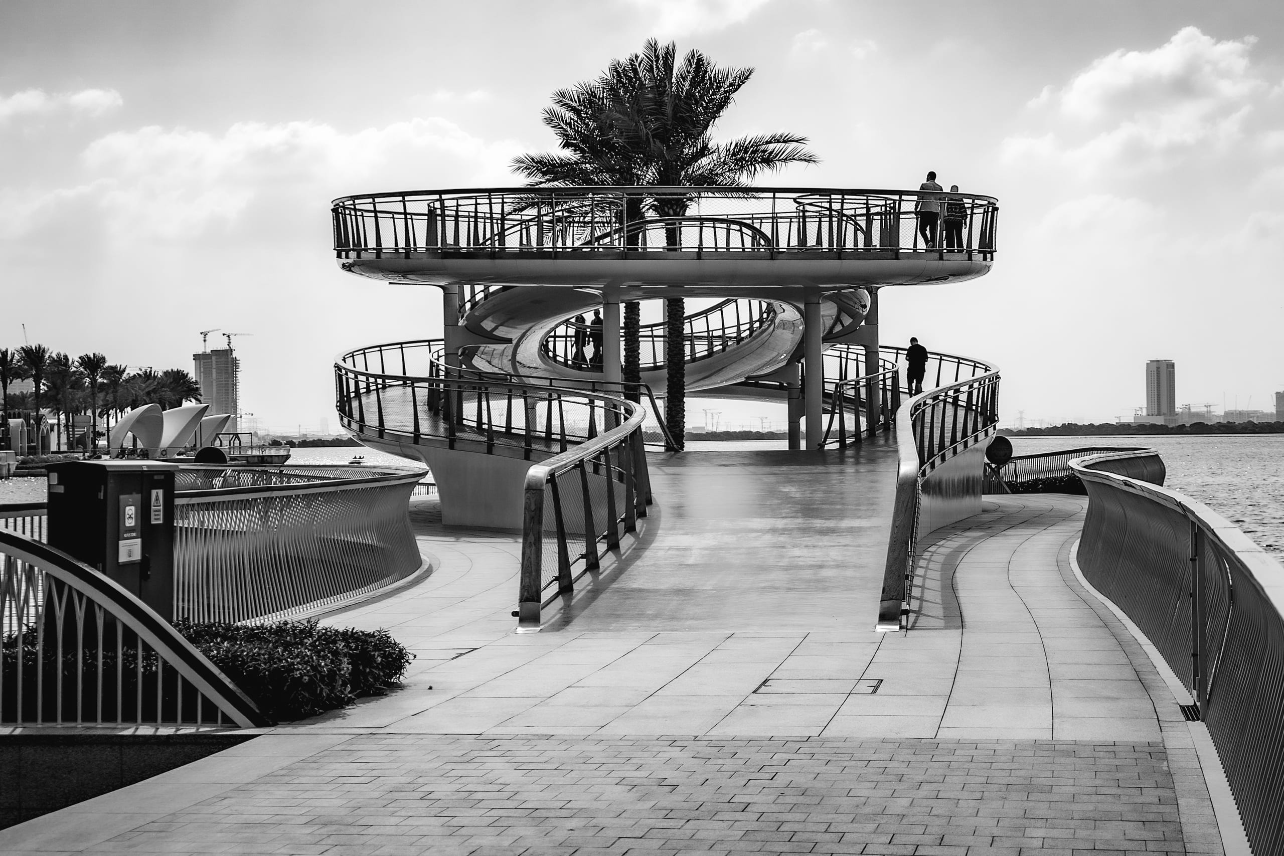Path WAY SEA City MAN Woman Architctuer, a fine-art photograph by Ali Abu Ras