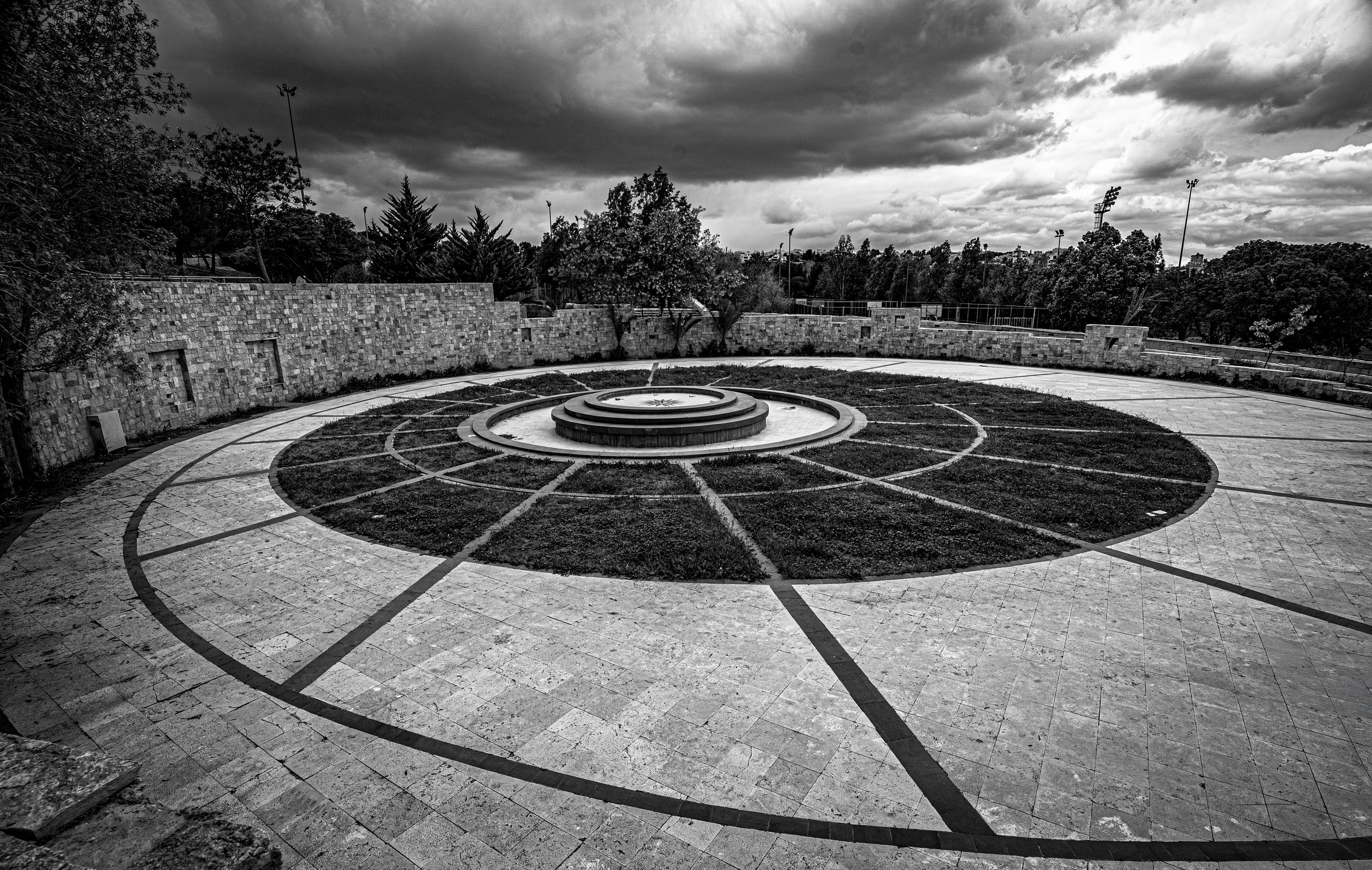 Garden Circle Tress, a fine-art photograph by Ali Abu Ras