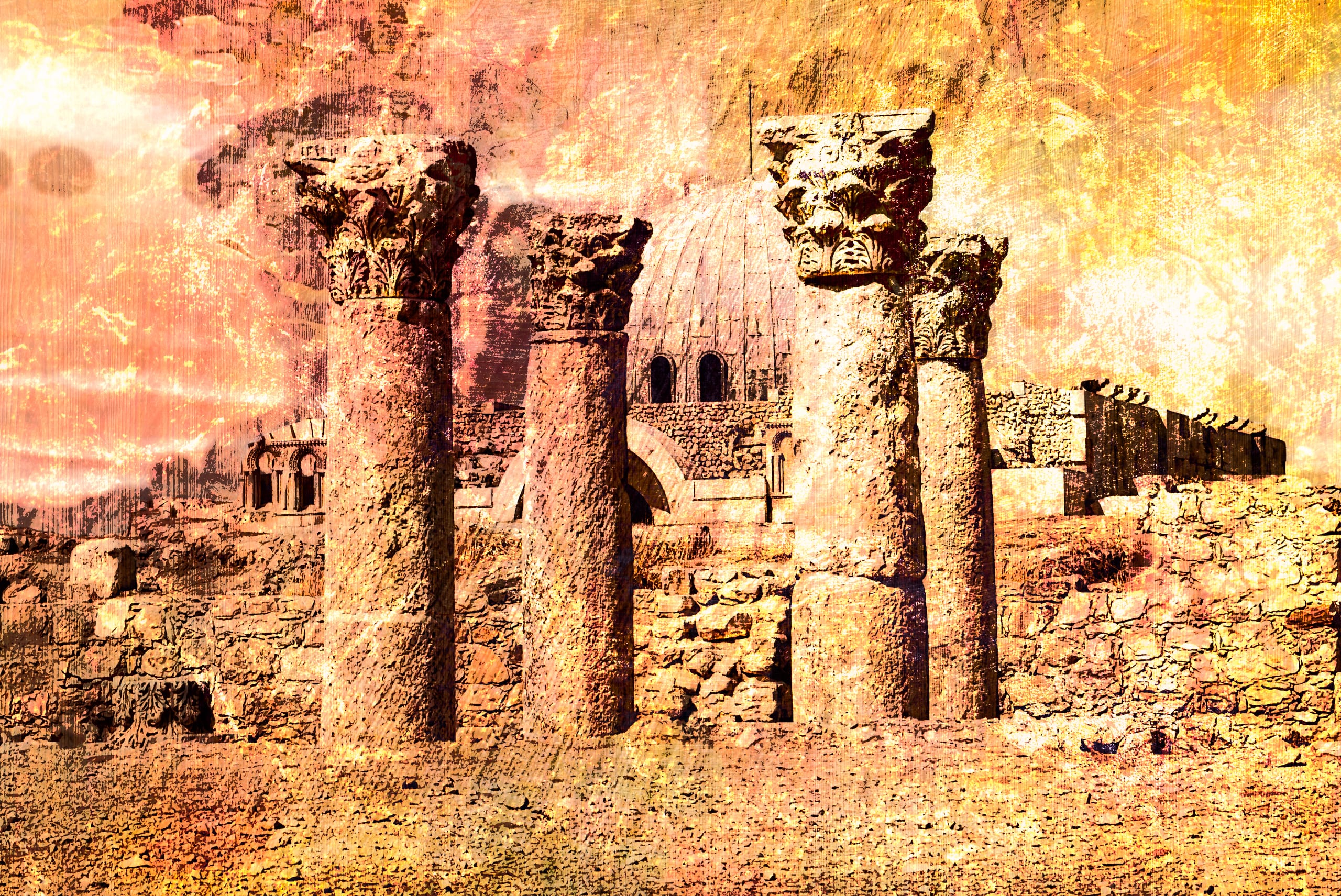 Amman Citdel Edit 2 1, a fine-art photograph by Ali Abu Ras