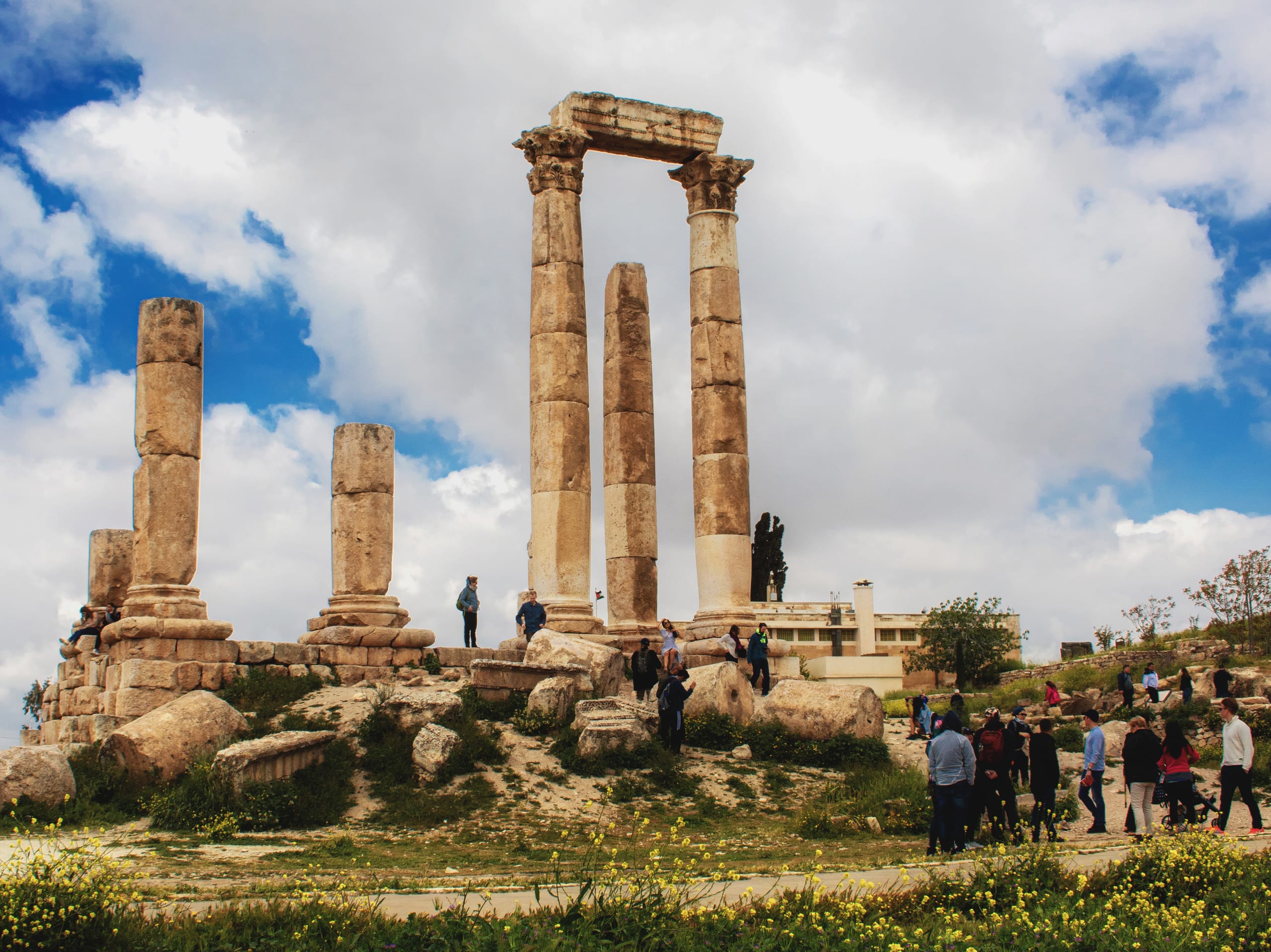 Amman Citadel Heracles Temple, a fine-art photograph by Ali Abu Ras