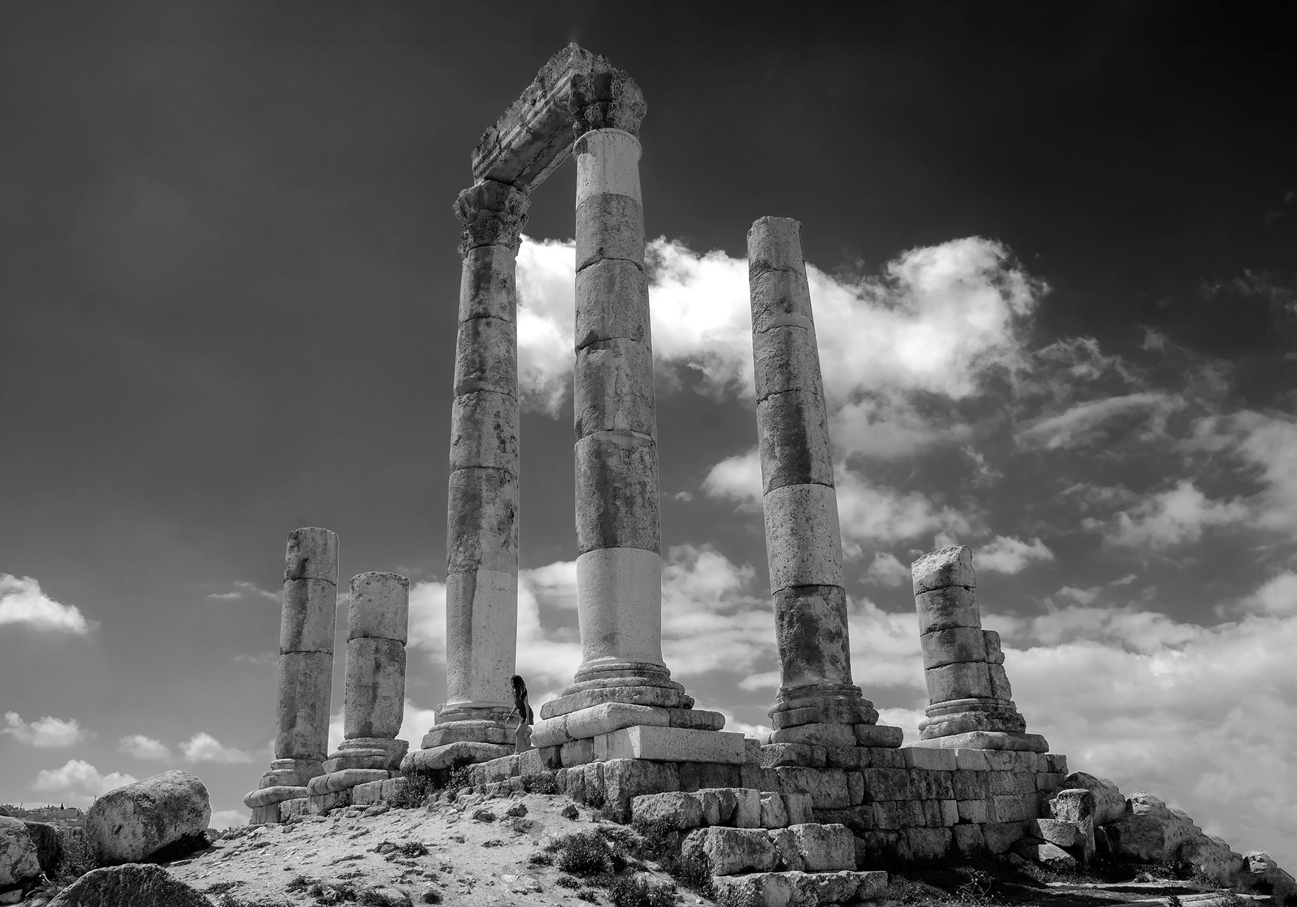 Amman Citadel National Historic Site, a fine-art photograph by Ali Abu Ras
