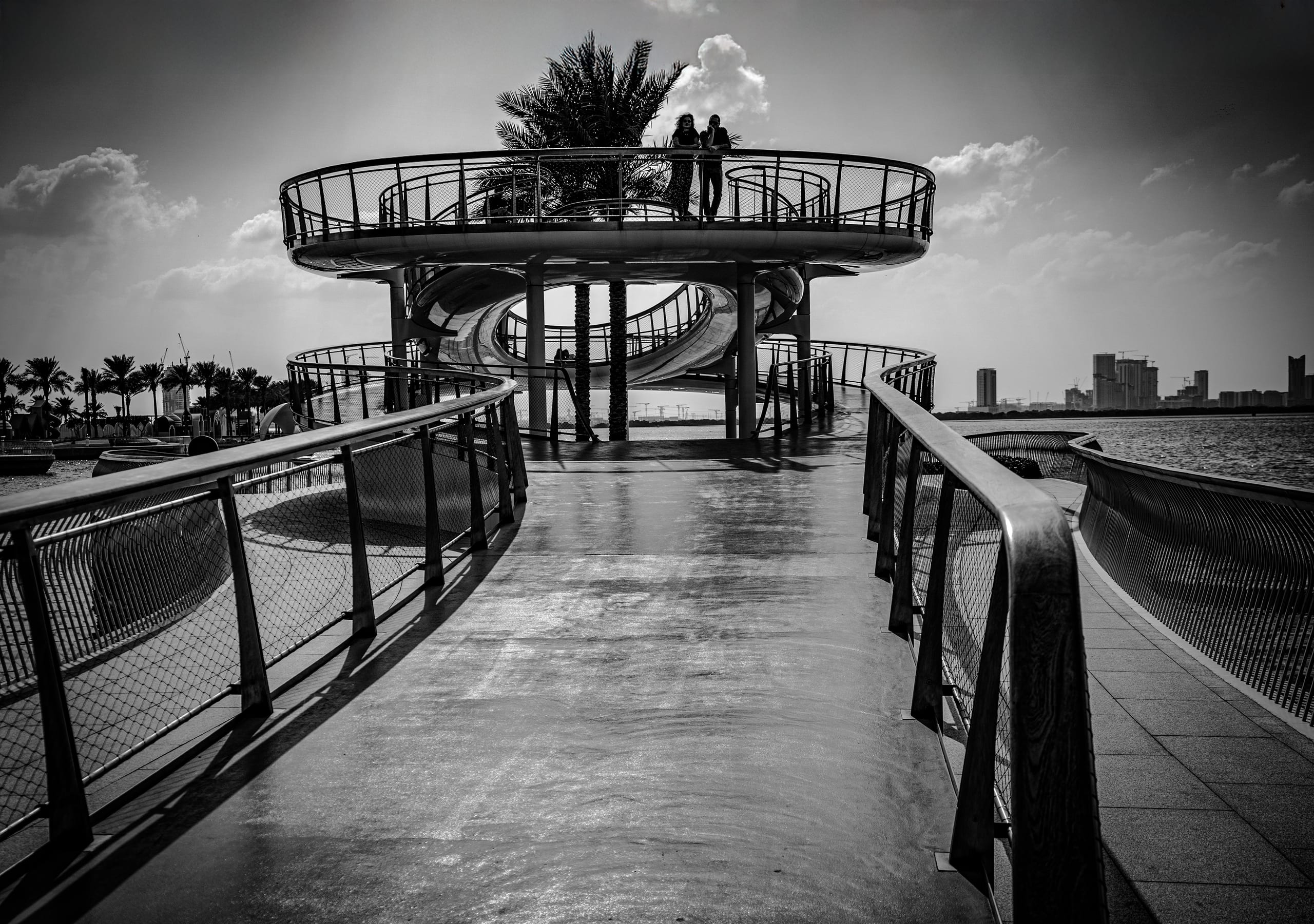 Path WAY SEA City MAN Woman Architctuer, a fine-art photograph by Ali Abu Ras