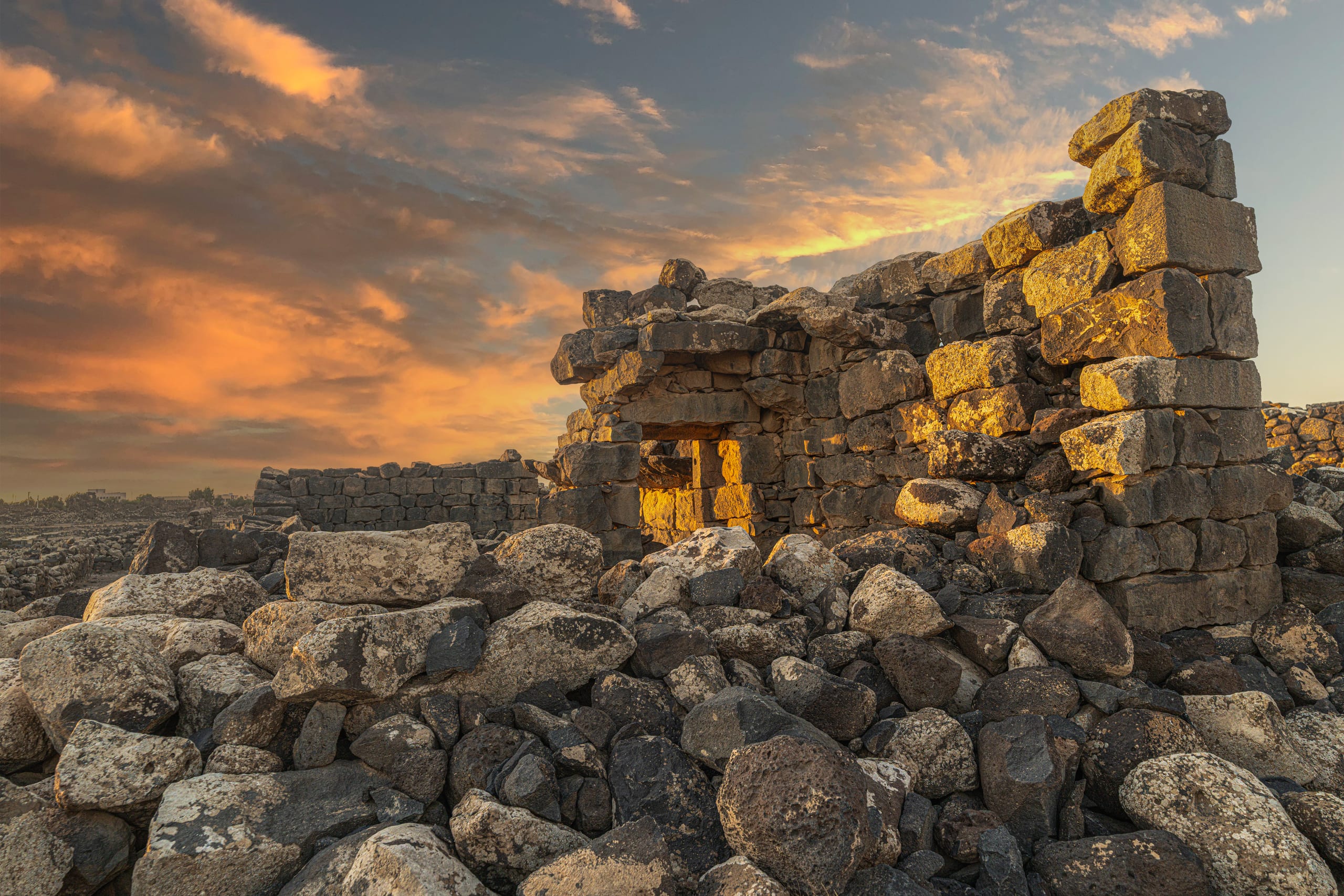 Alazraq Sunset Umaljemal 0 Small, a fine-art photograph by Ali Abu Ras