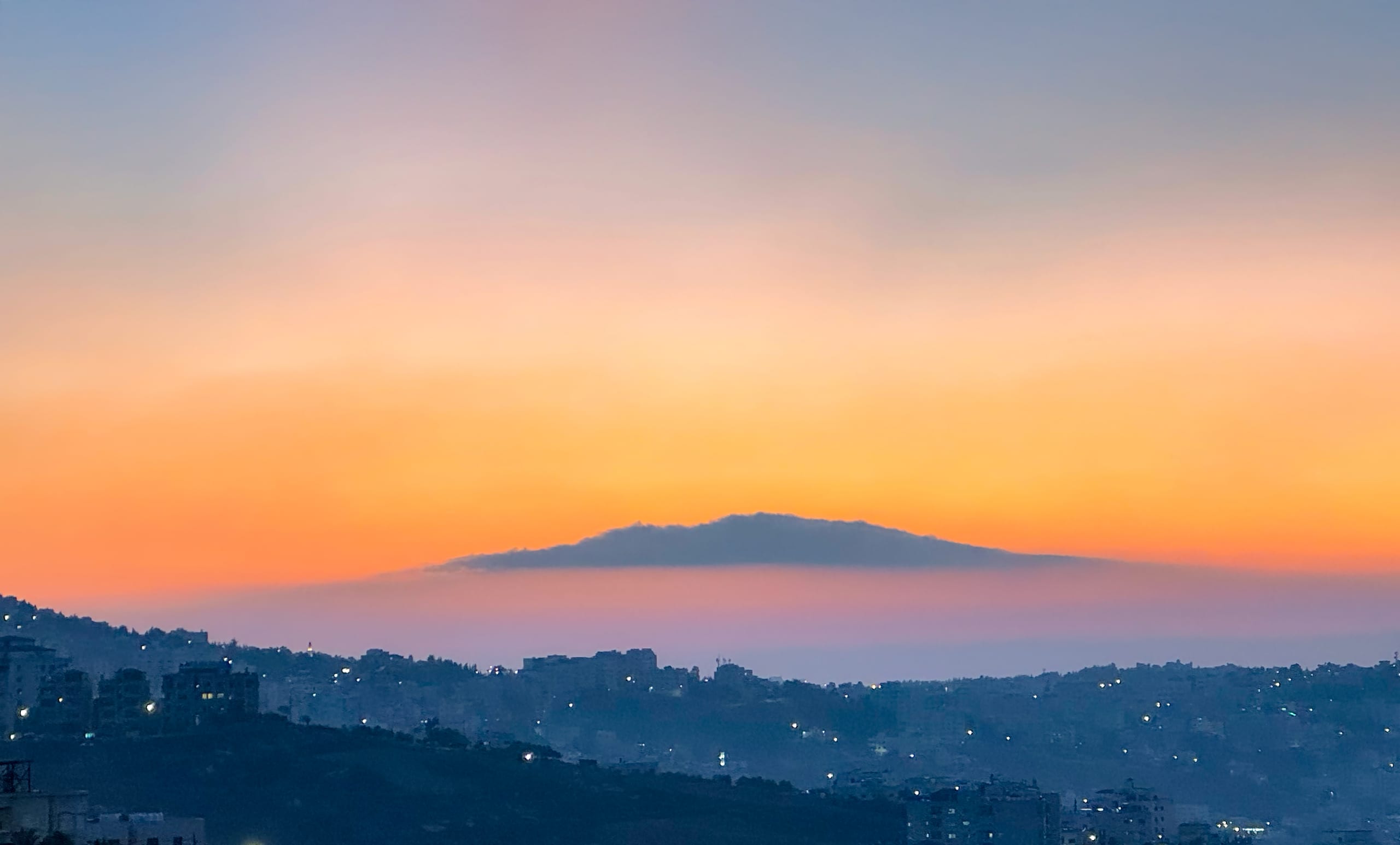 Sunset Clouds View Landscape, a fine-art photograph by Ali Abu Ras