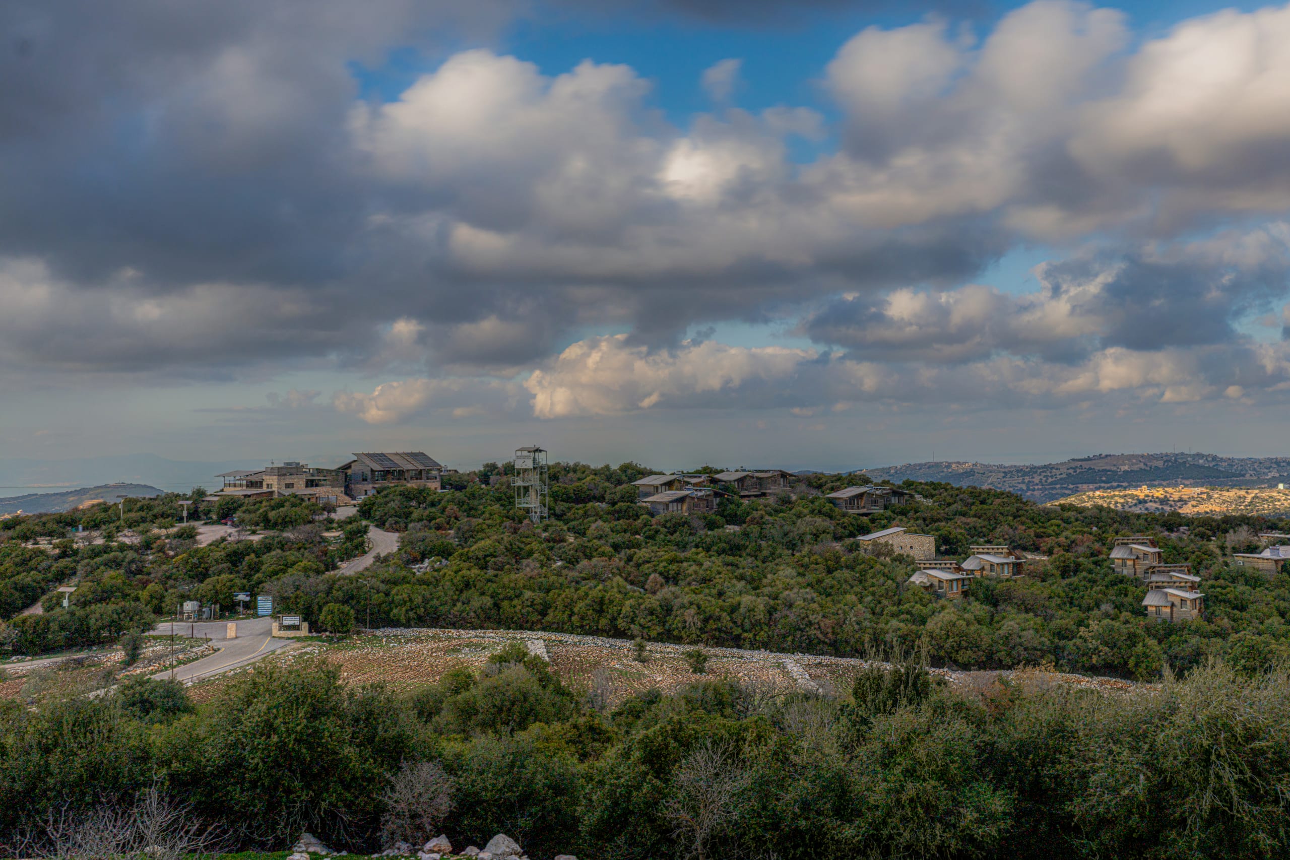Ajlun Landscape Camp, a fine-art photograph by Ali Abu Ras
