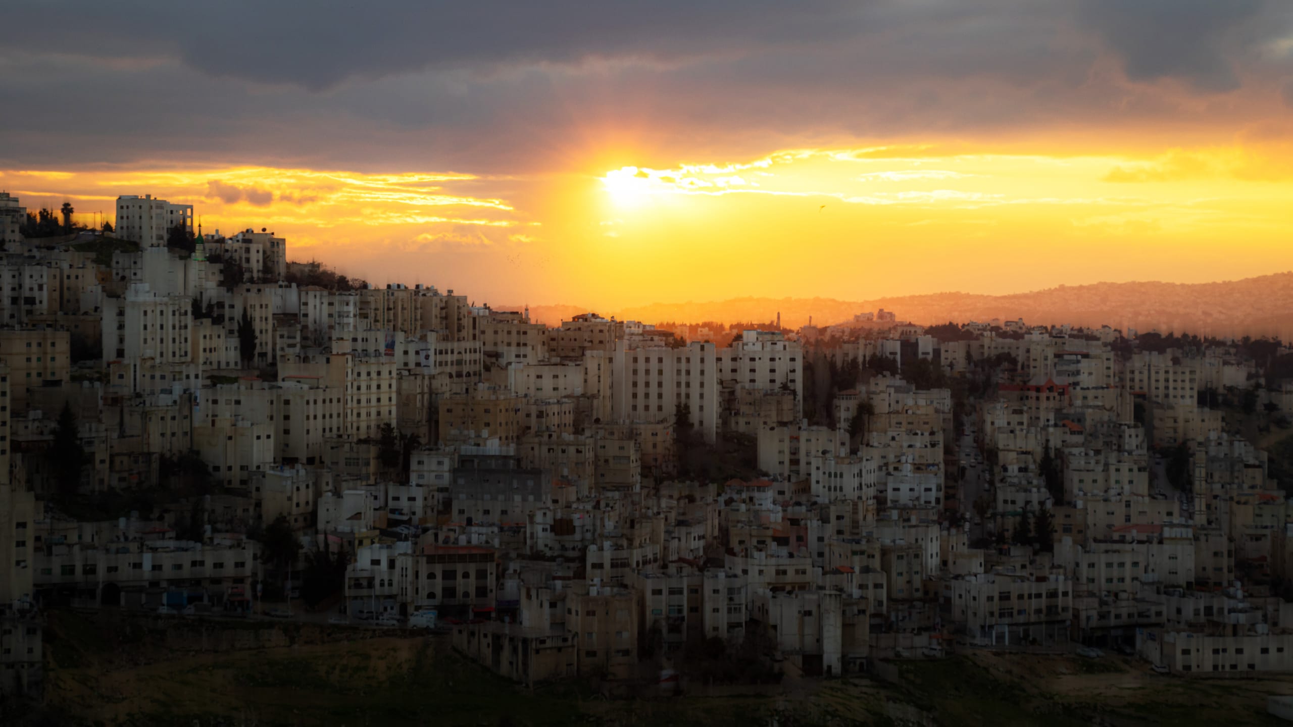Sunset Landscape Swaileh Sunset 2, a fine-art photograph by Ali Abu Ras