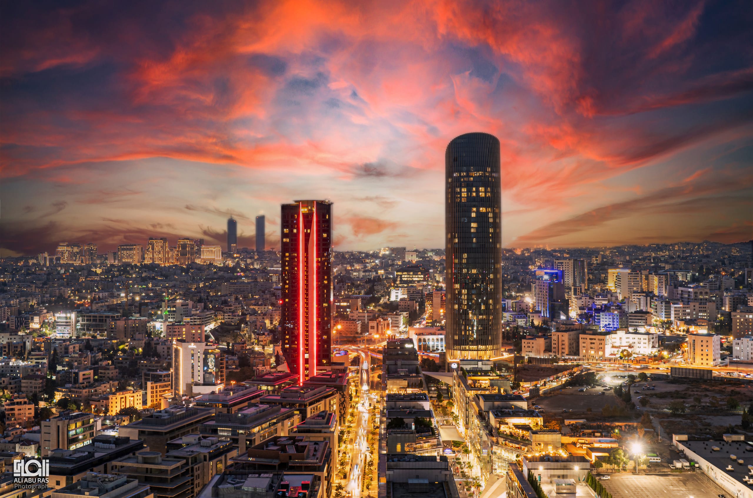 Amman City Scape Cloud Logo, a fine-art photograph by Ali Abu Ras