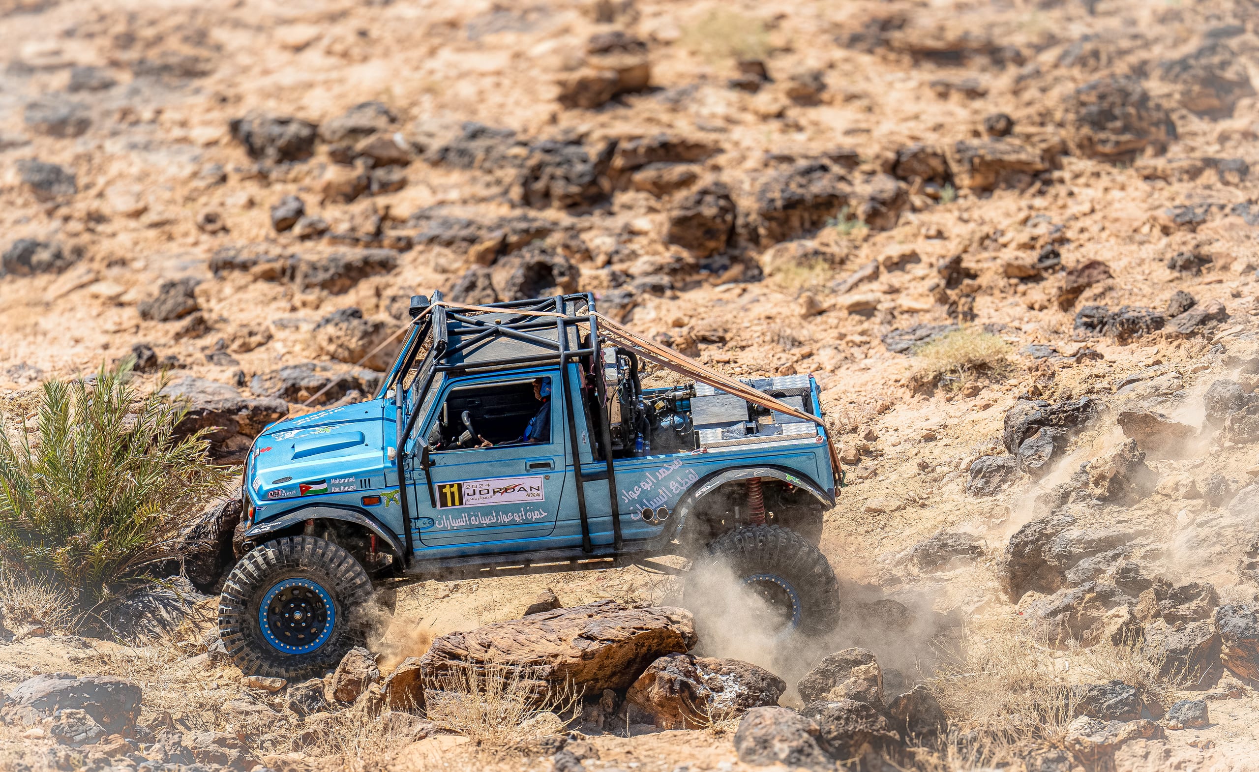 0 4 X 4 CAR RED Deadsea, a fine-art photograph by Ali Abu Ras