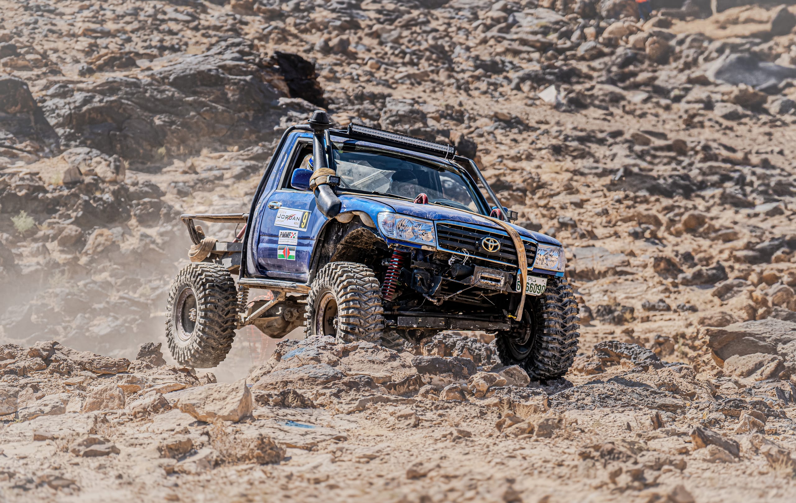 4 X 4 CAR RED Deadsea, a fine-art photograph by Ali Abu Ras