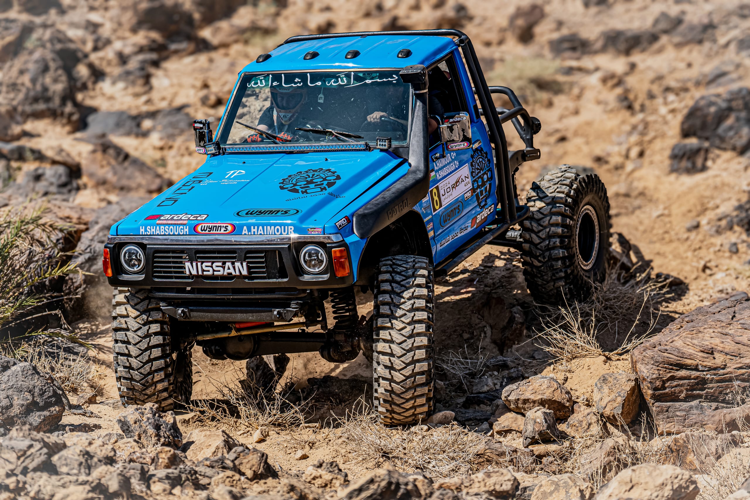 4 X 4 CAR RED Deadsea, a fine-art photograph by Ali Abu Ras