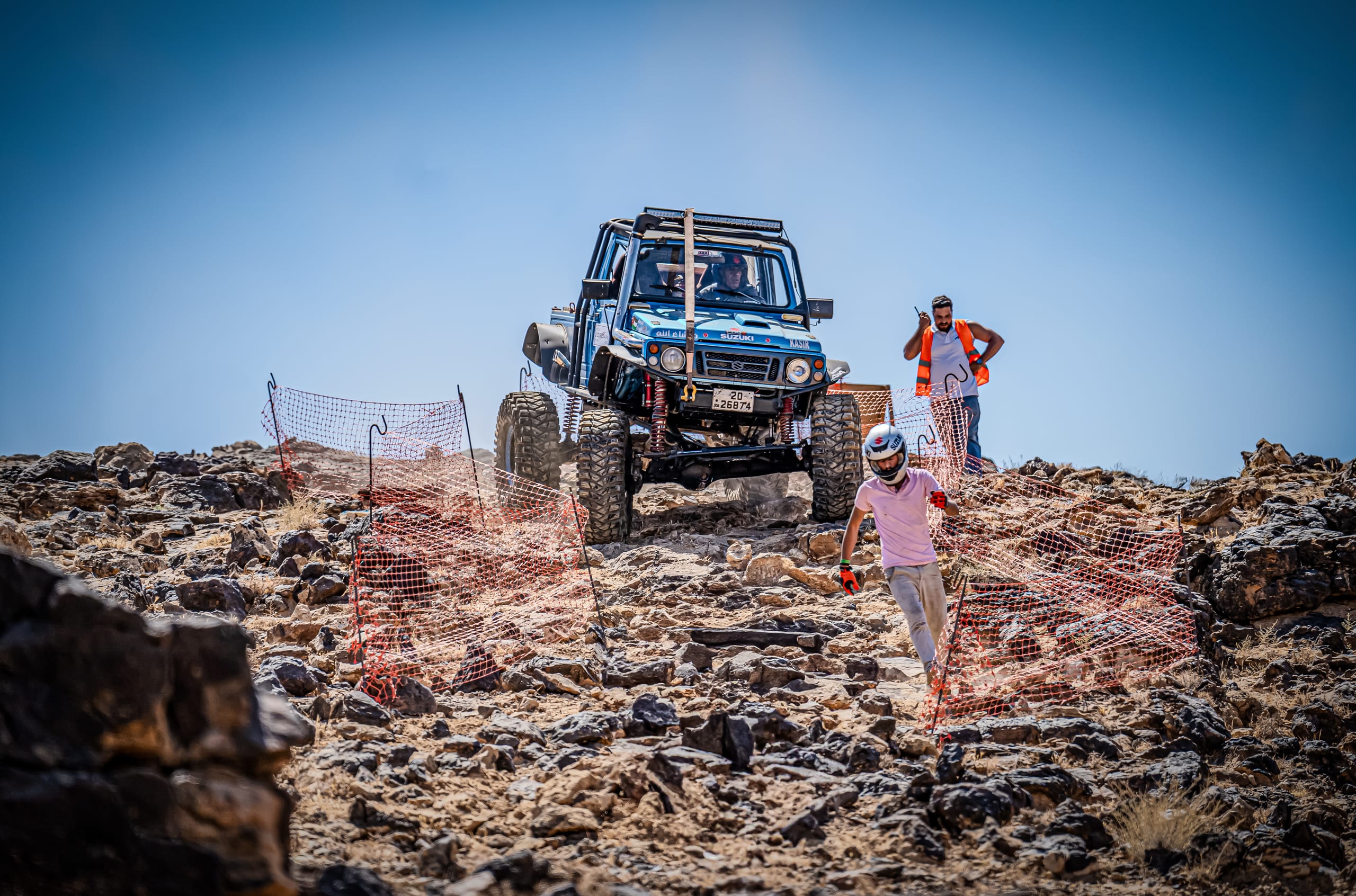 4 X 4 CAR RED Deadsea, a fine-art photograph by Ali Abu Ras
