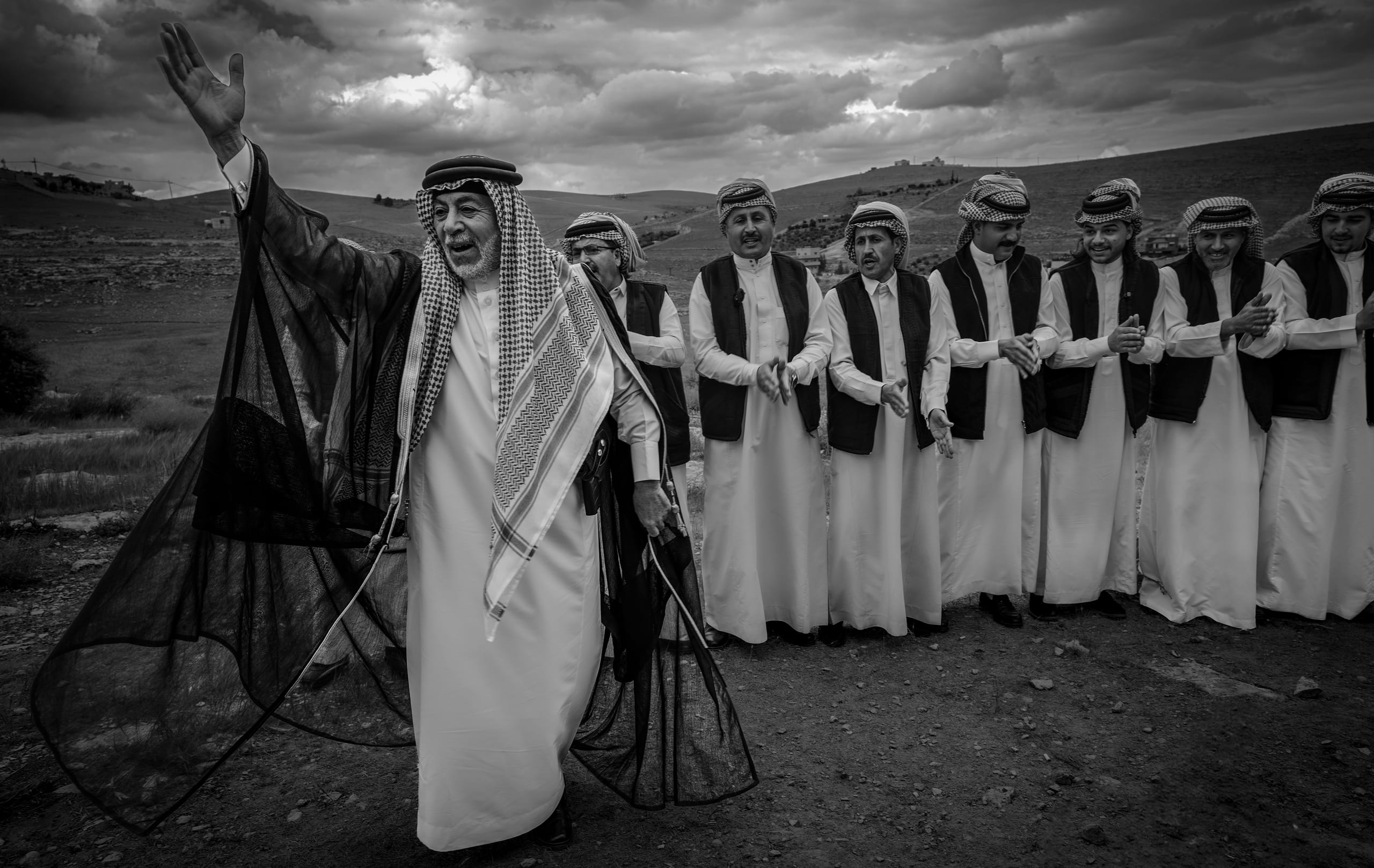 People Dance Folklore Jordan Blama Garesa, a fine-art photograph by Ali Abu Ras