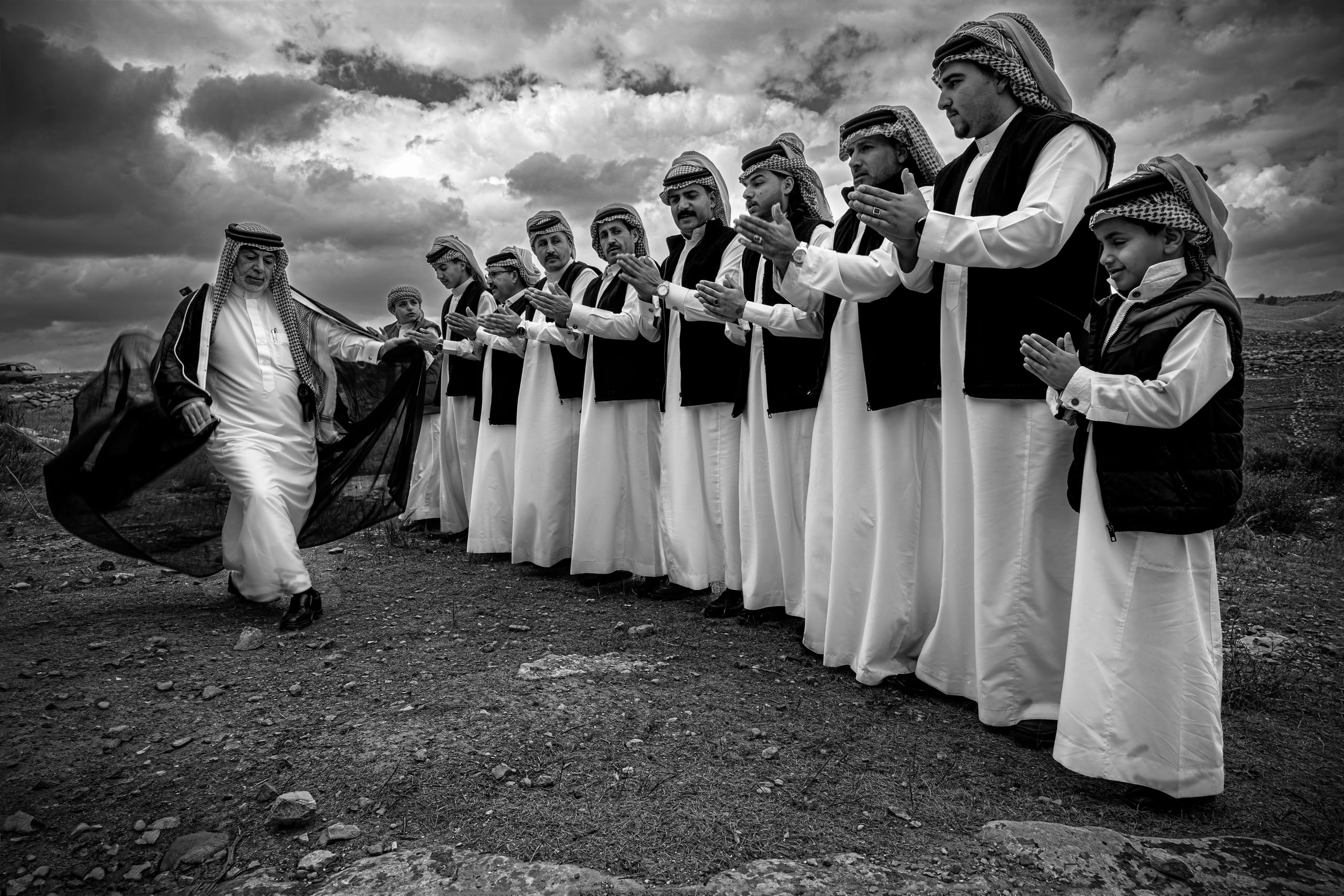 People Dance Folklore Jordan Blama Garesa, a fine-art photograph by Ali Abu Ras