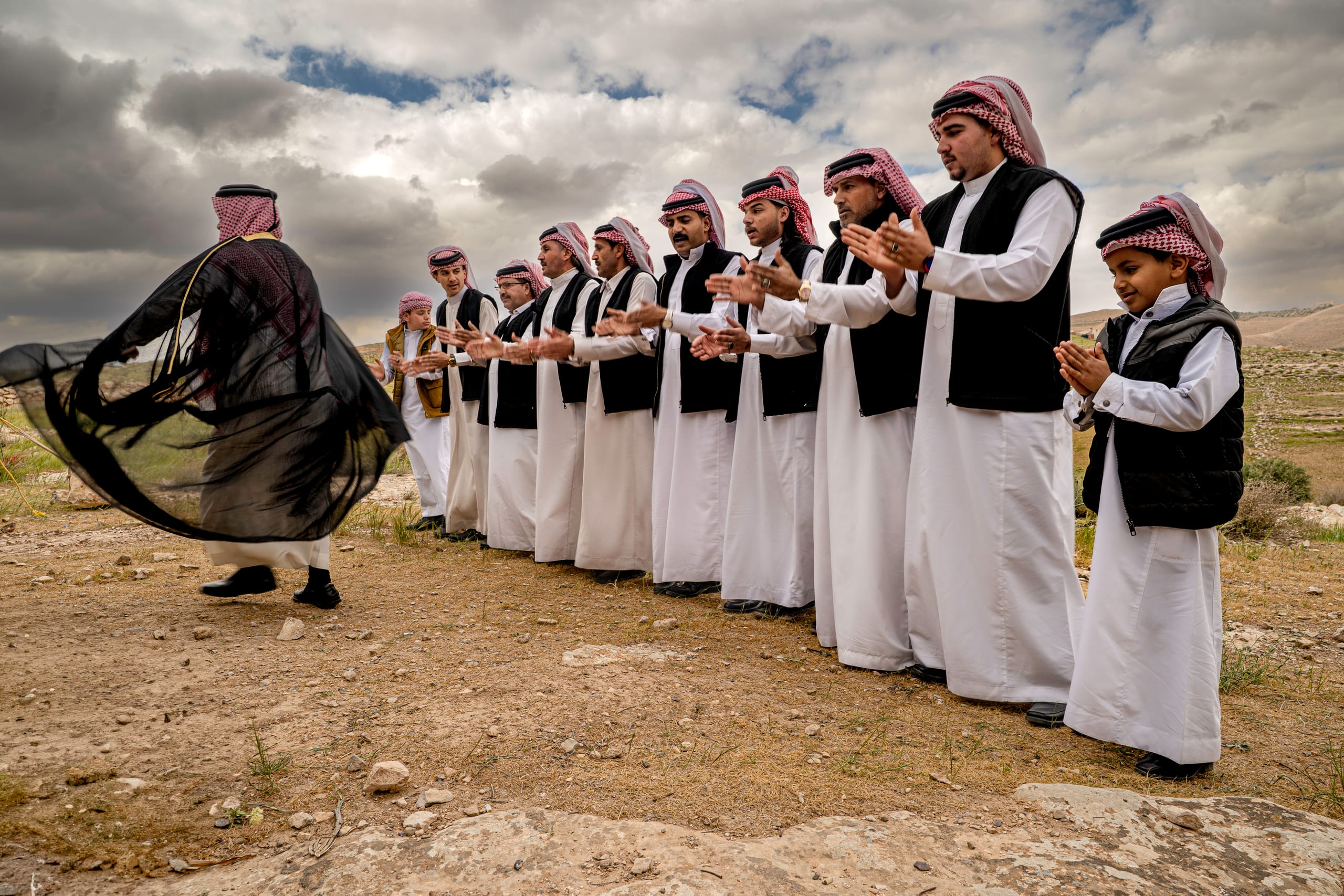 People Dance Folklore Jordan Blama Garesa, a fine-art photograph by Ali Abu Ras