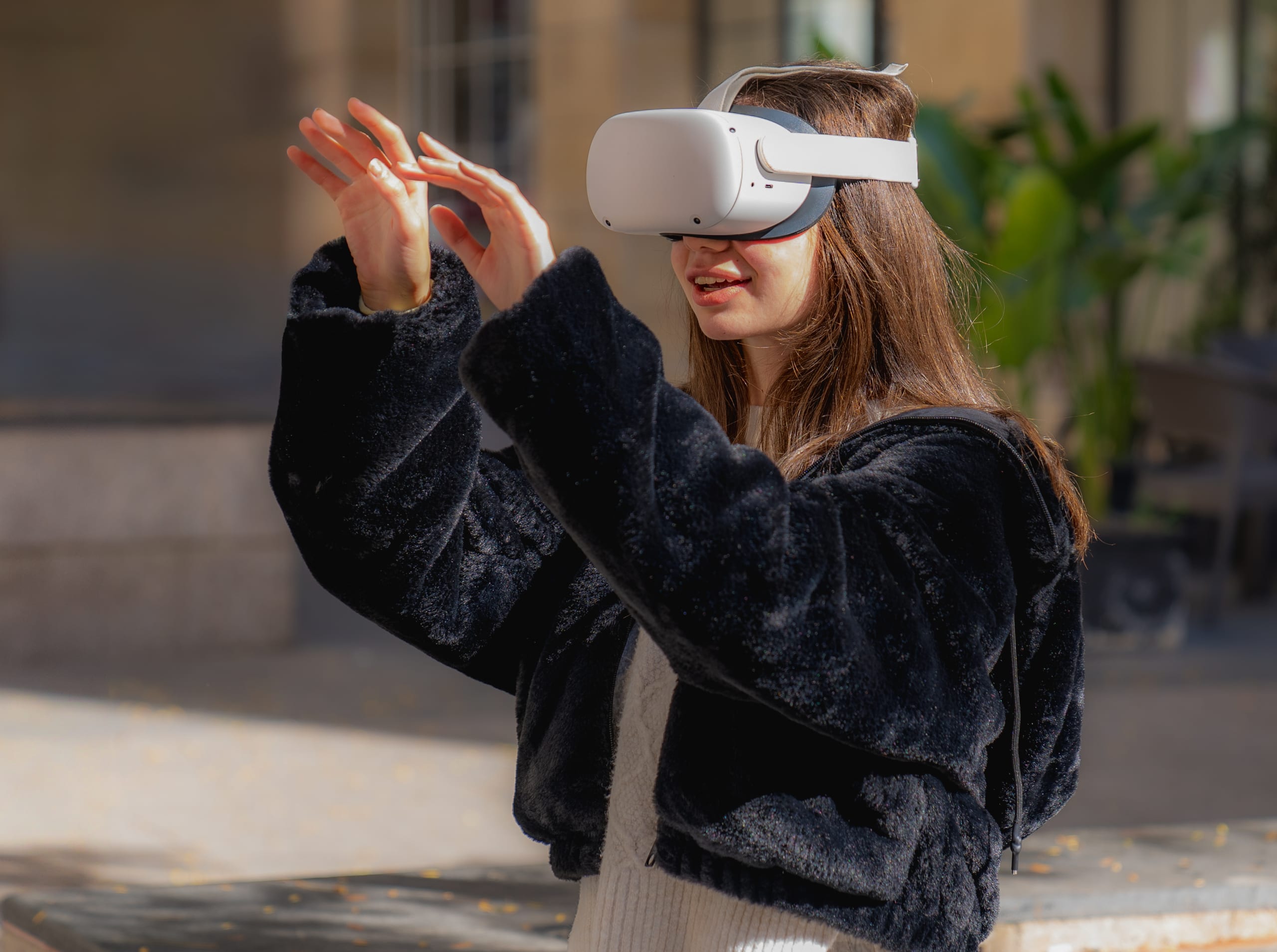 Woman VR Amman, a fine-art photograph by Ali Abu Ras