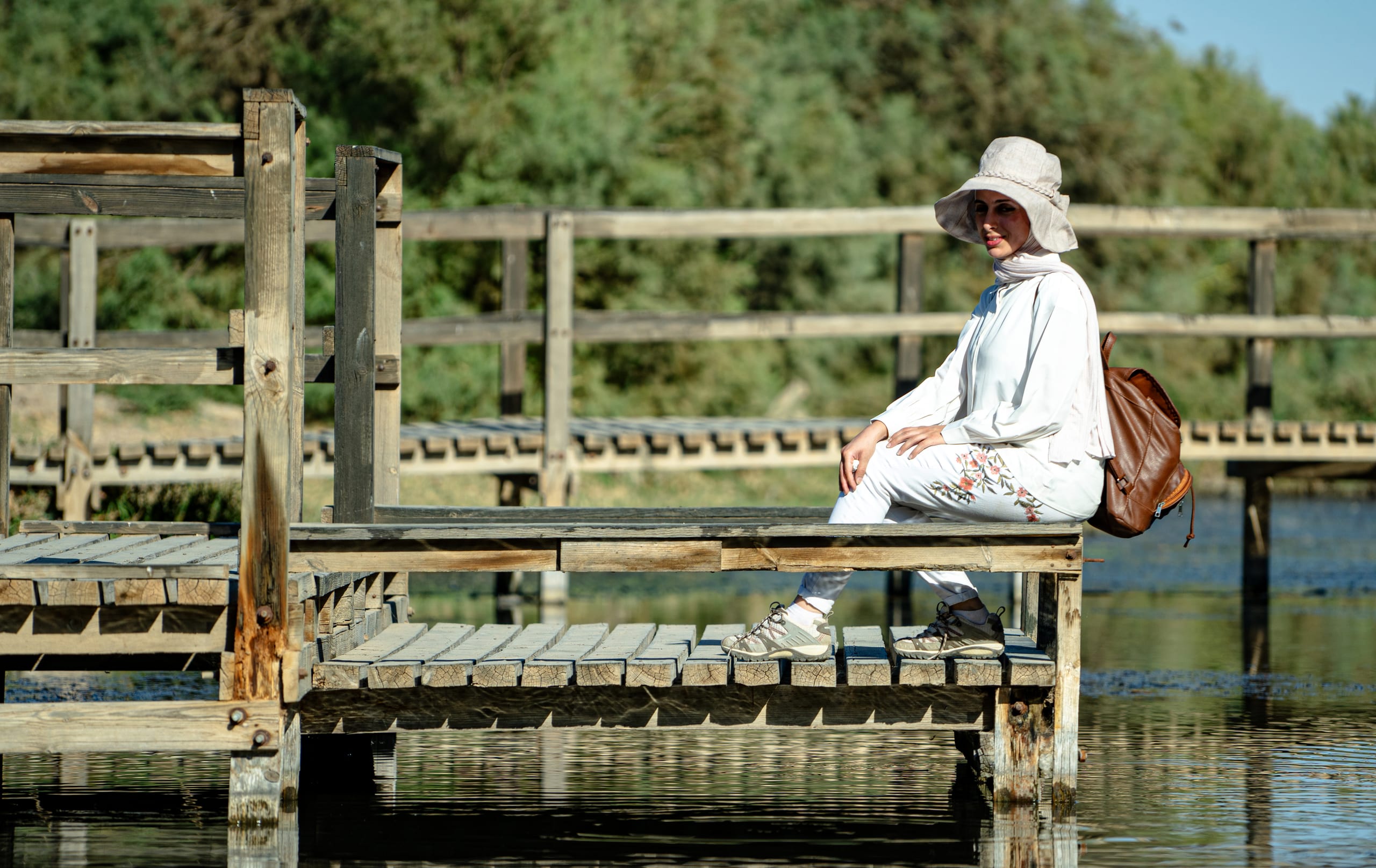 Girl Sara Azraq Water, a fine-art photograph by Ali Abu Ras