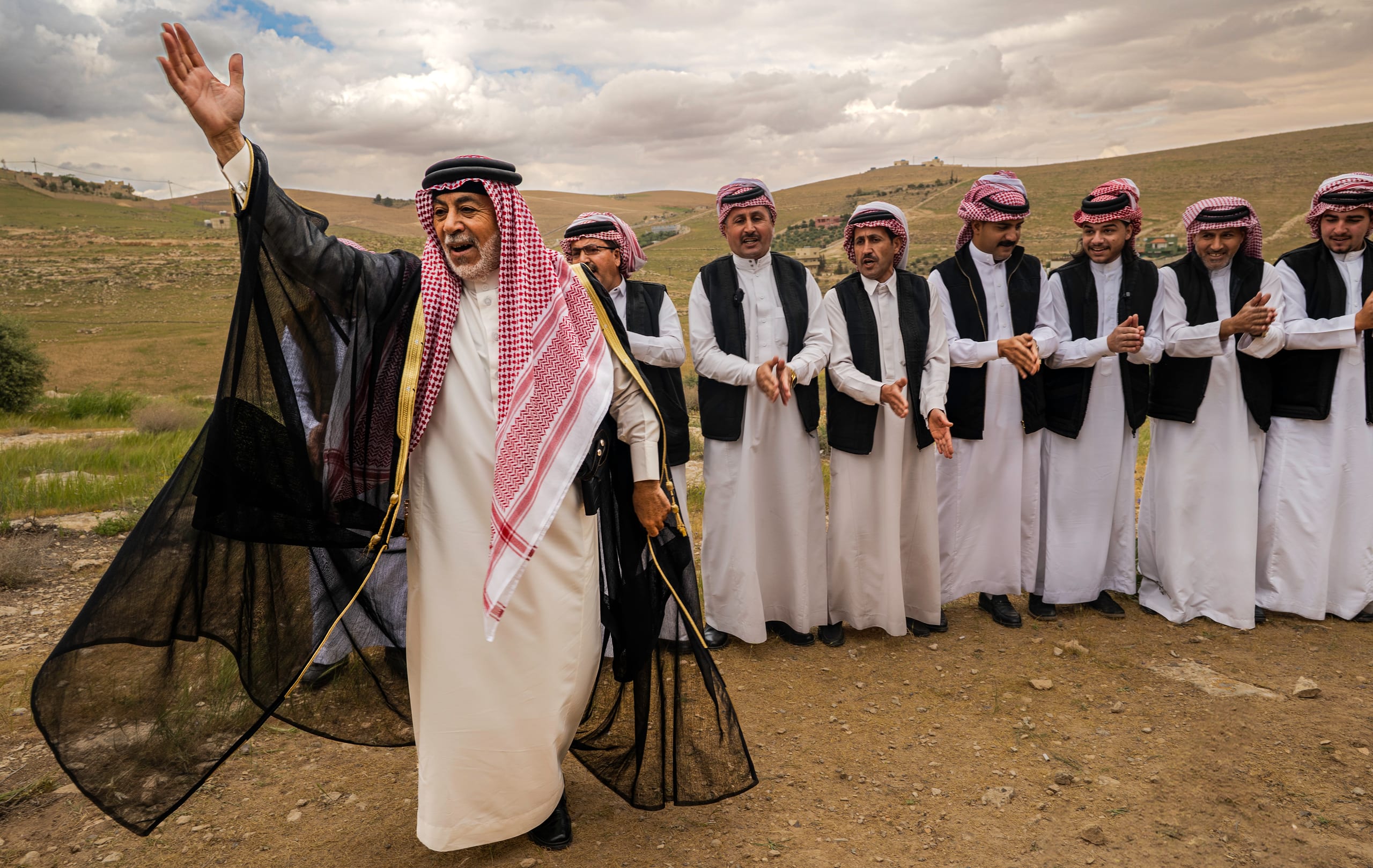 People Dance Folklore Jordan Blama Garesa, a fine-art photograph by Ali Abu Ras